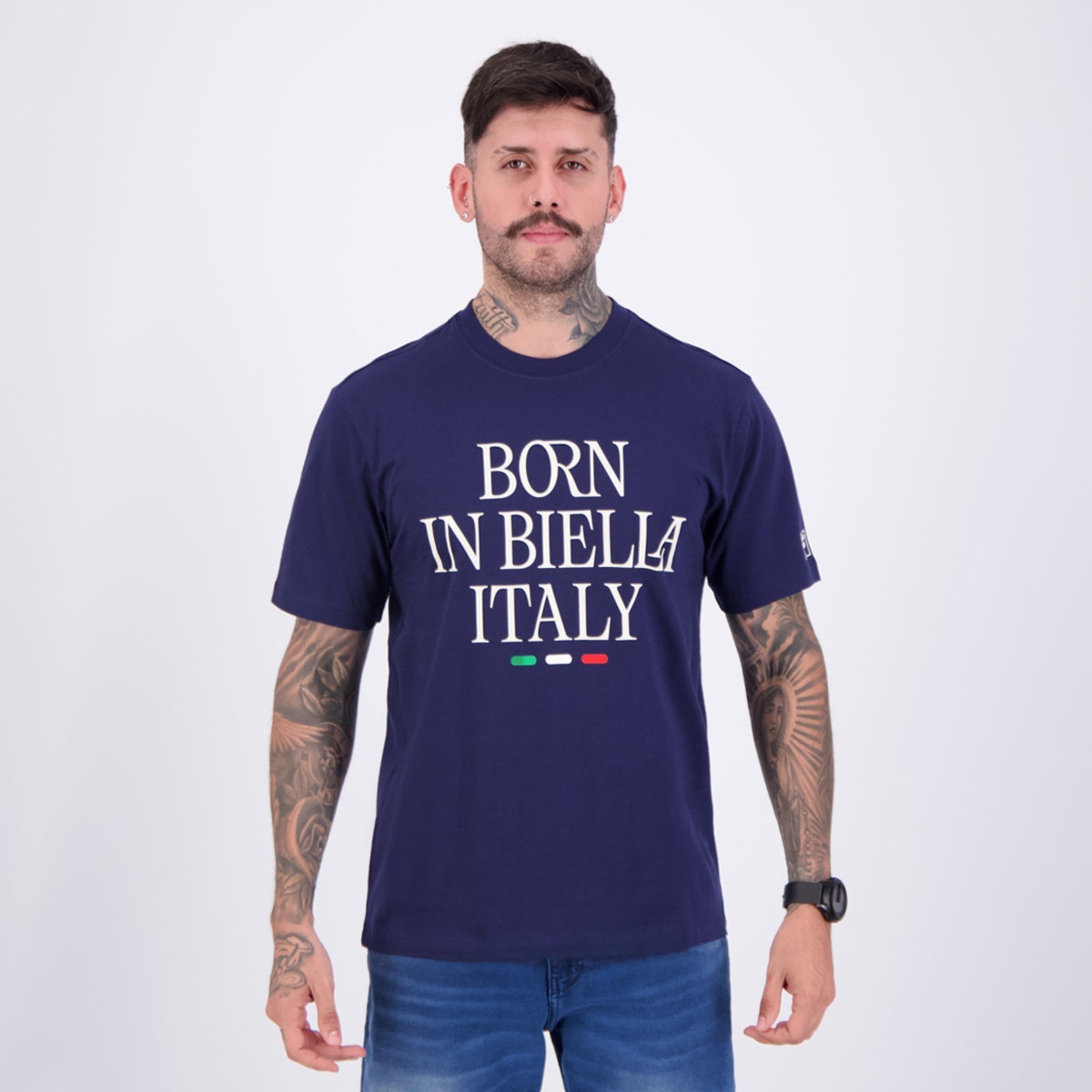 Vista 2 Camiseta Fila Comfort Born In Biella Marinho azul marinho Fila azul marinho