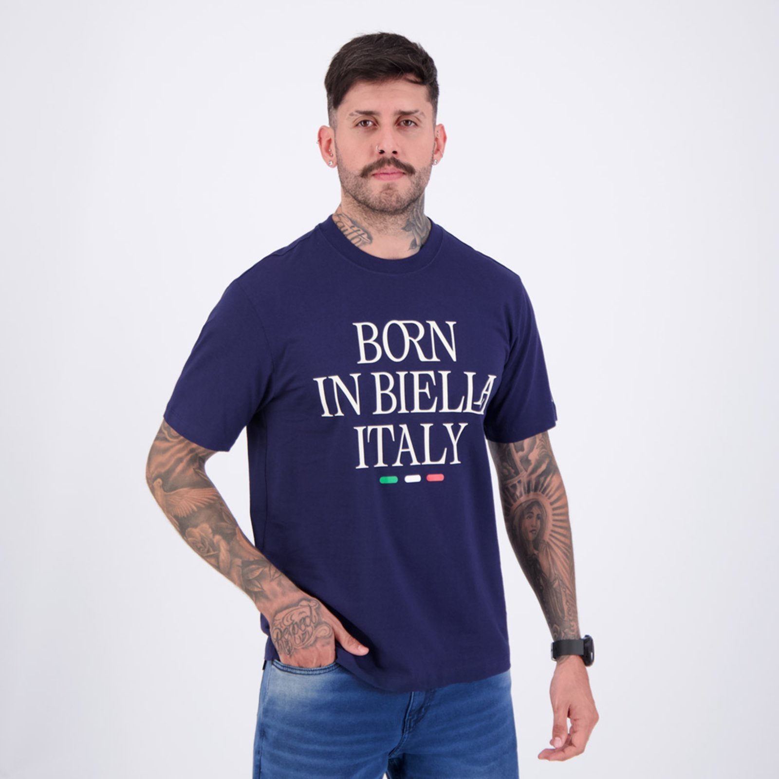 Vista 3 Camiseta Fila Comfort Born In Biella Marinho azul marinho Fila azul marinho