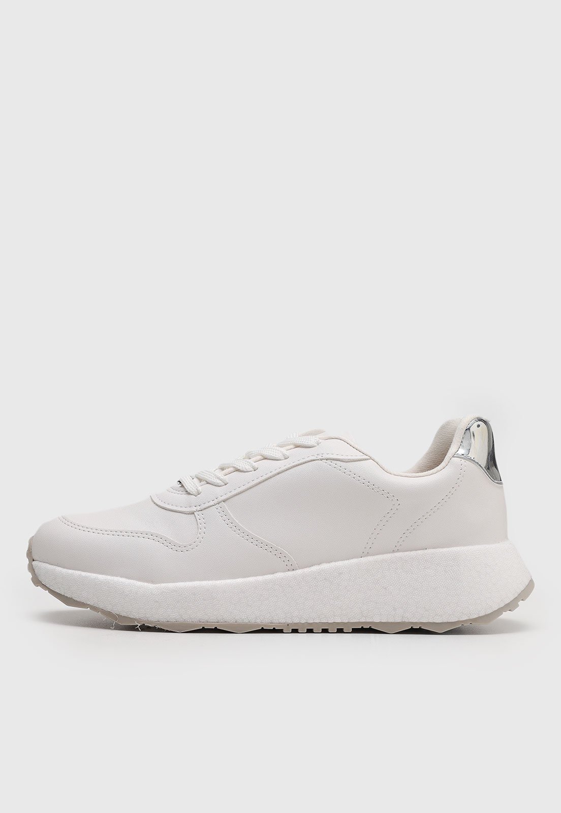 Tênis Feminino Vizzano Detalhe Metalizado Branco