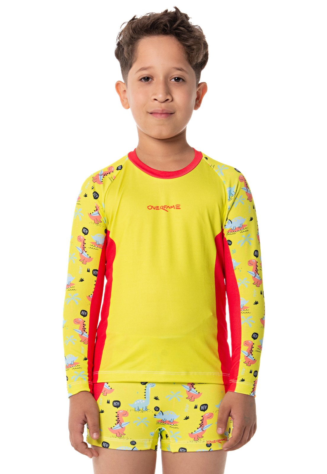 Infantil - Conjunto Sunga com Camiseta Proteção UV 50 Praia 07 -8
