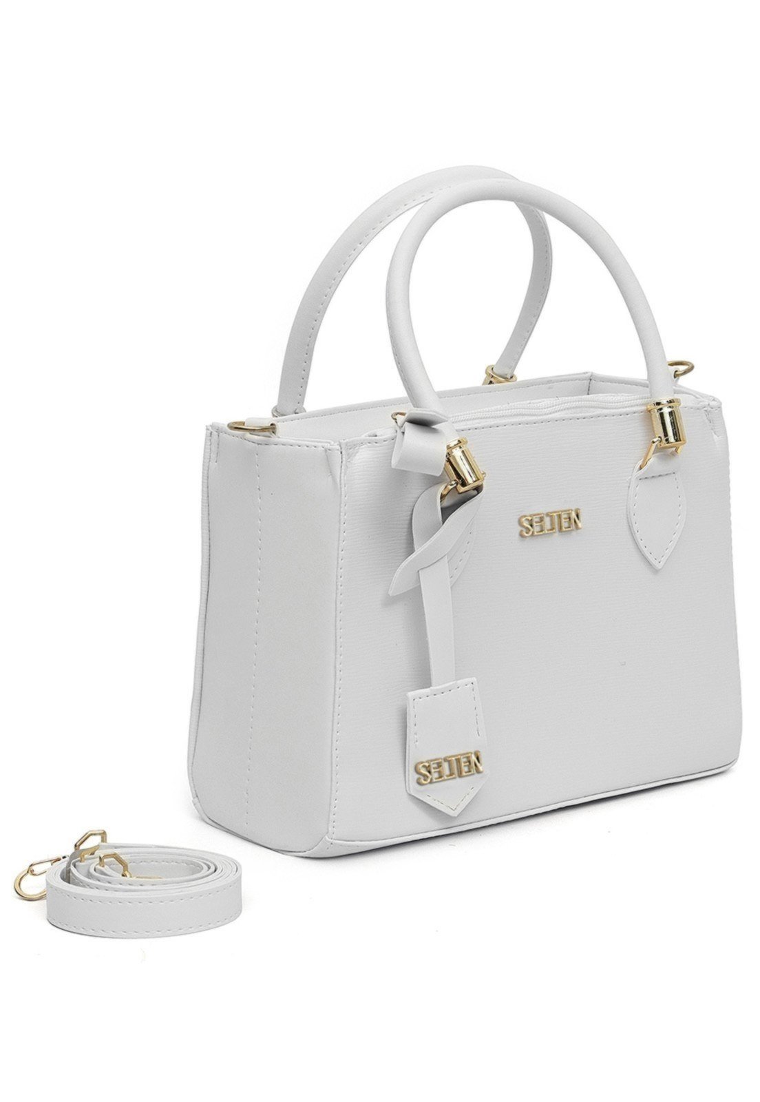 Bolsa Feminina Transversal e de Mão Selten Tiracolo Branca