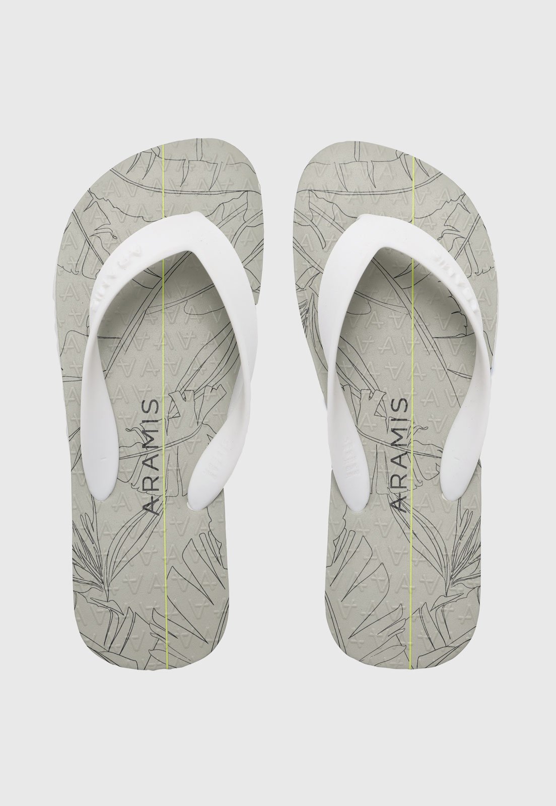 Chinelo Masculino Aramis Trop Leave Cinza