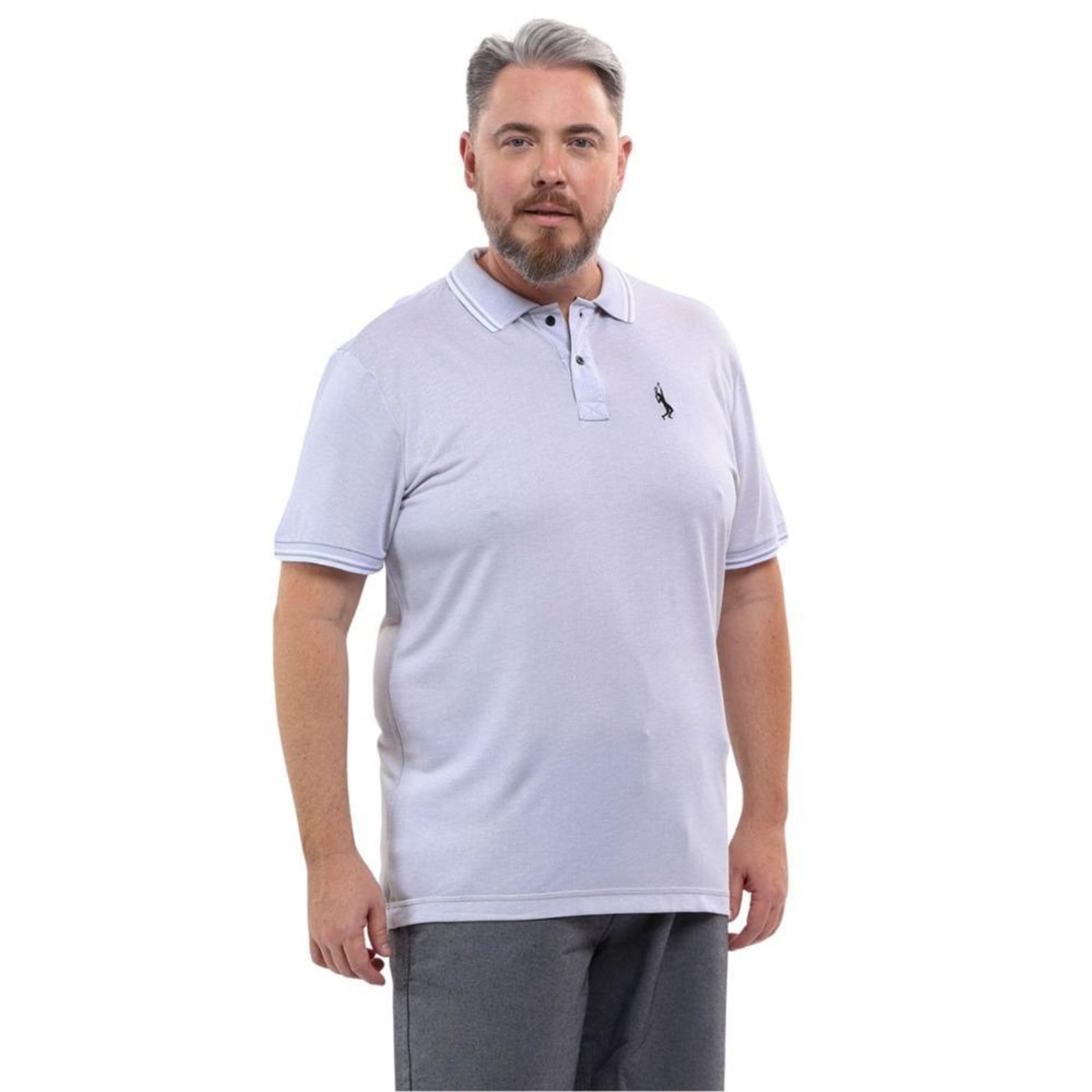 Camisa Polo Plus Masculina Piquet Conforto