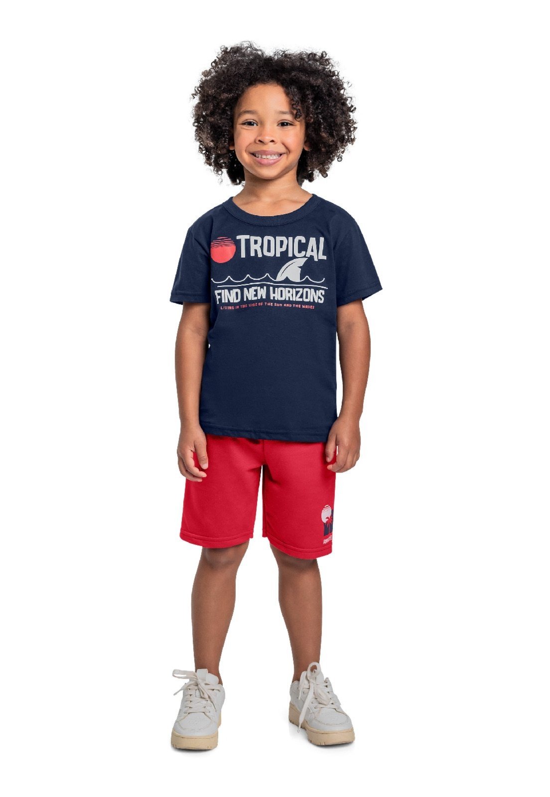 Infantil – Conjunto Camiseta e Bermuda Bee Loop Azul