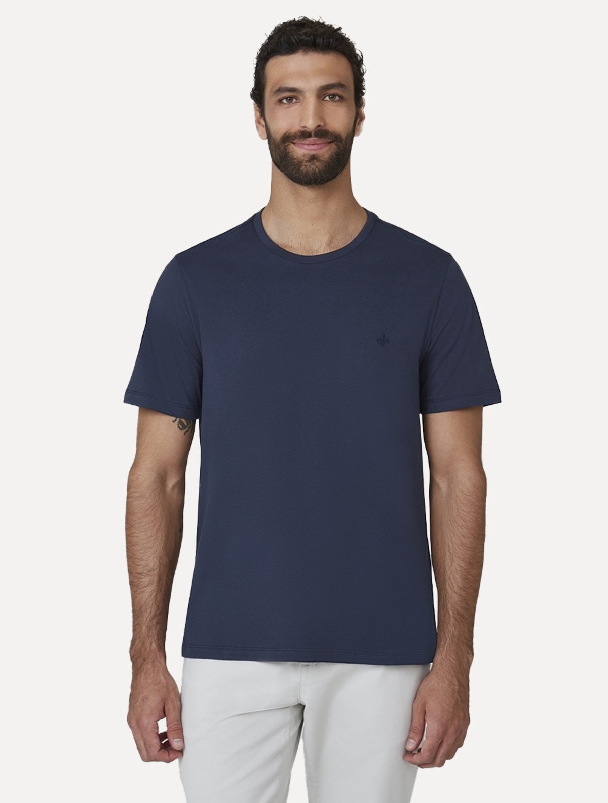 Camiseta Dudalina Masculina Regular Essential Icon Azul Marinho