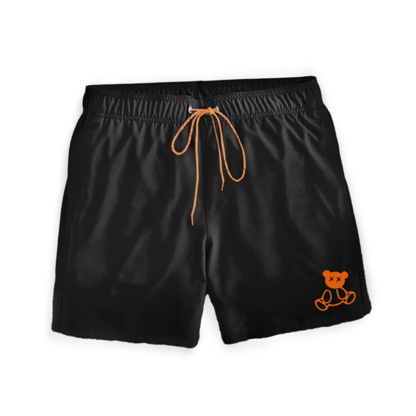 Short Bermuda Lisa Tactel Ursinho Carinhoso Com Bolsos Moda Praia Verão Amor Love Fofo