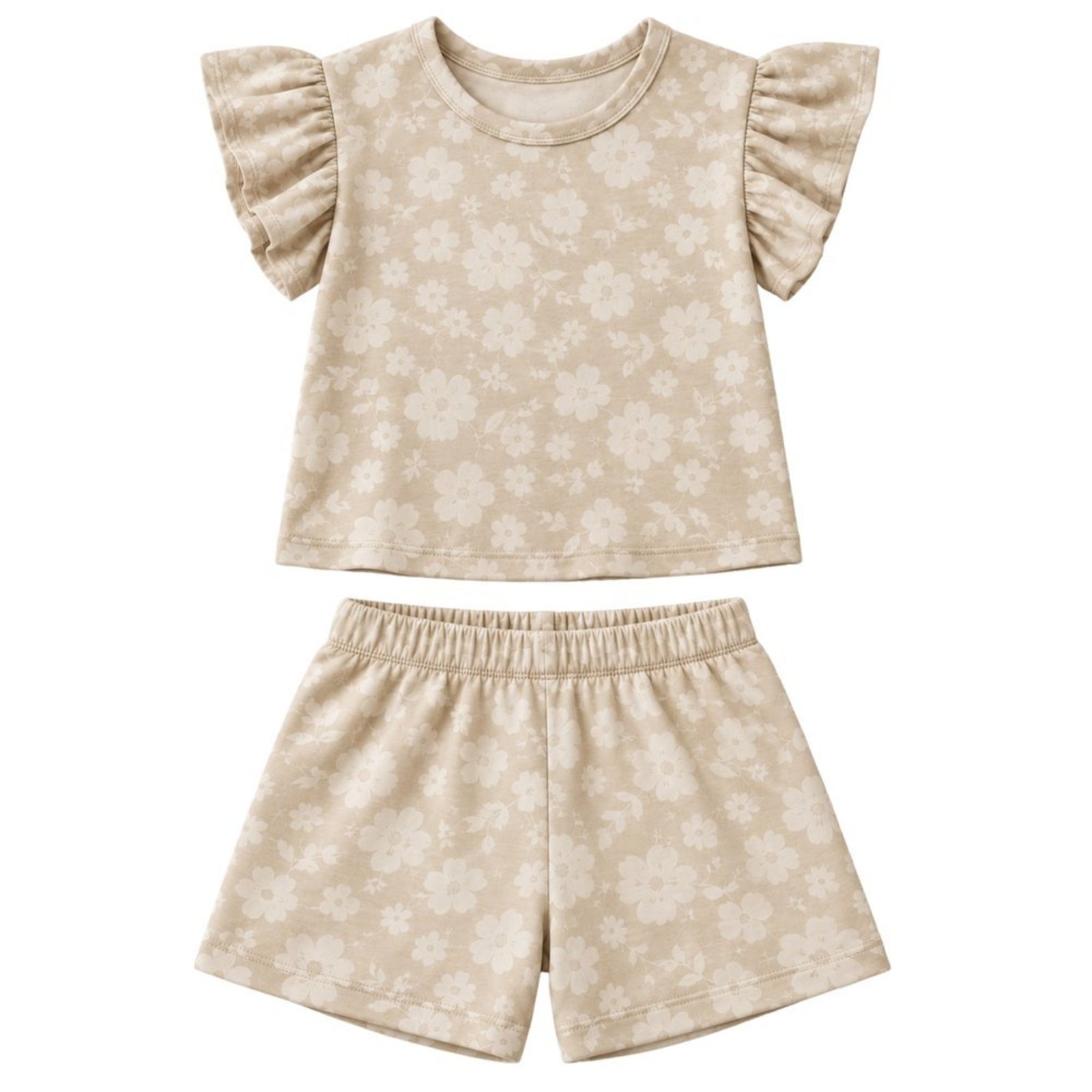 Infantil - Conjunto Menina Cropped Cotton Bermuda Cotton