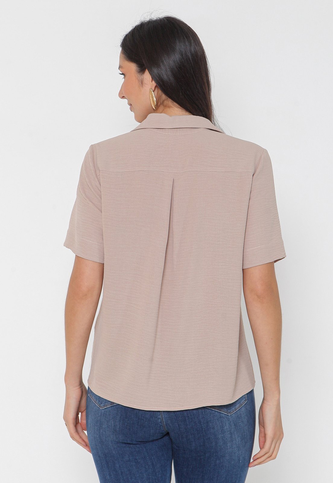 Vista 3 Camisa Intens Manga Curta Air Flow bege Intens bege