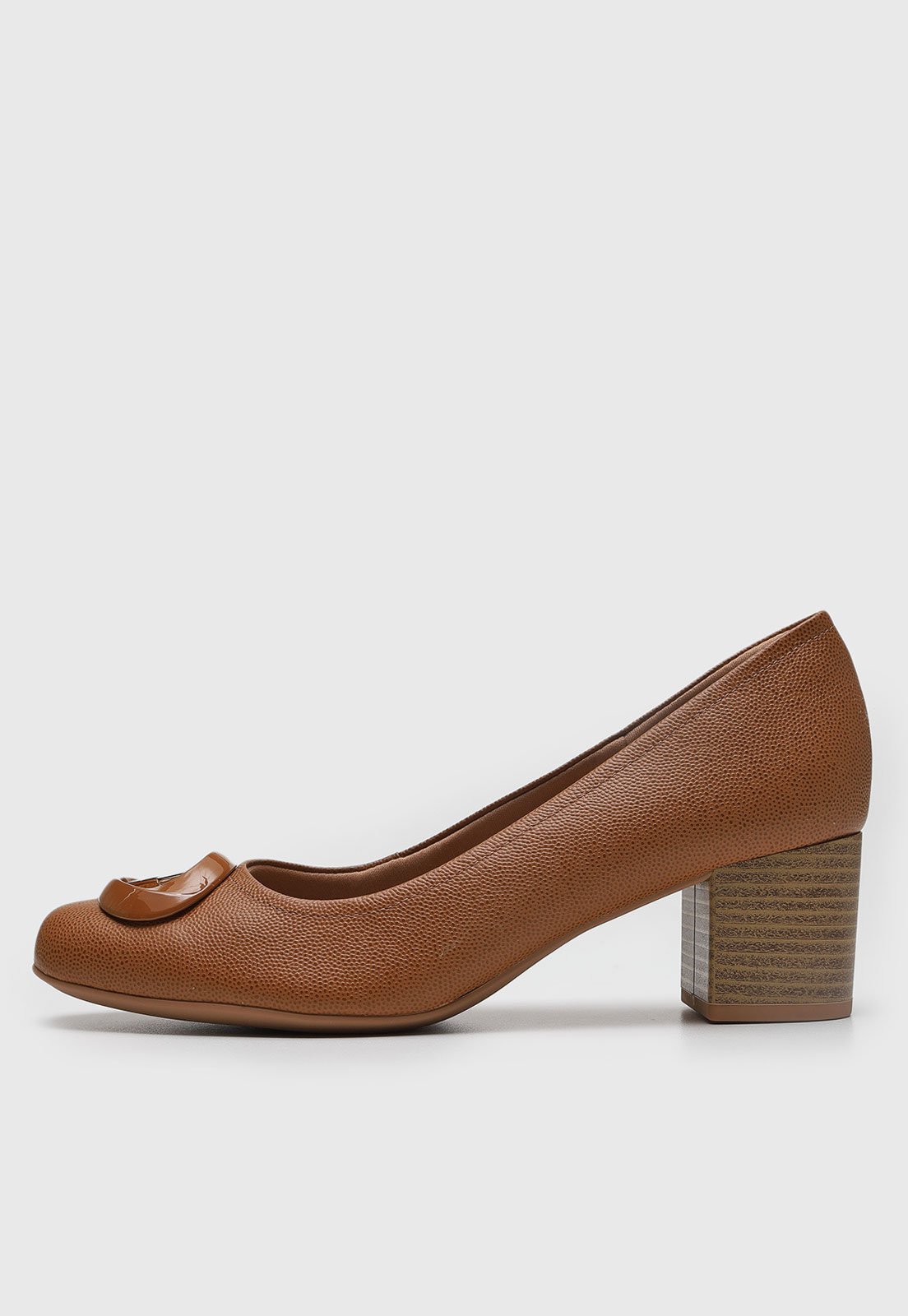 Scarpin Usaflex Baixo Logo Caramelo
