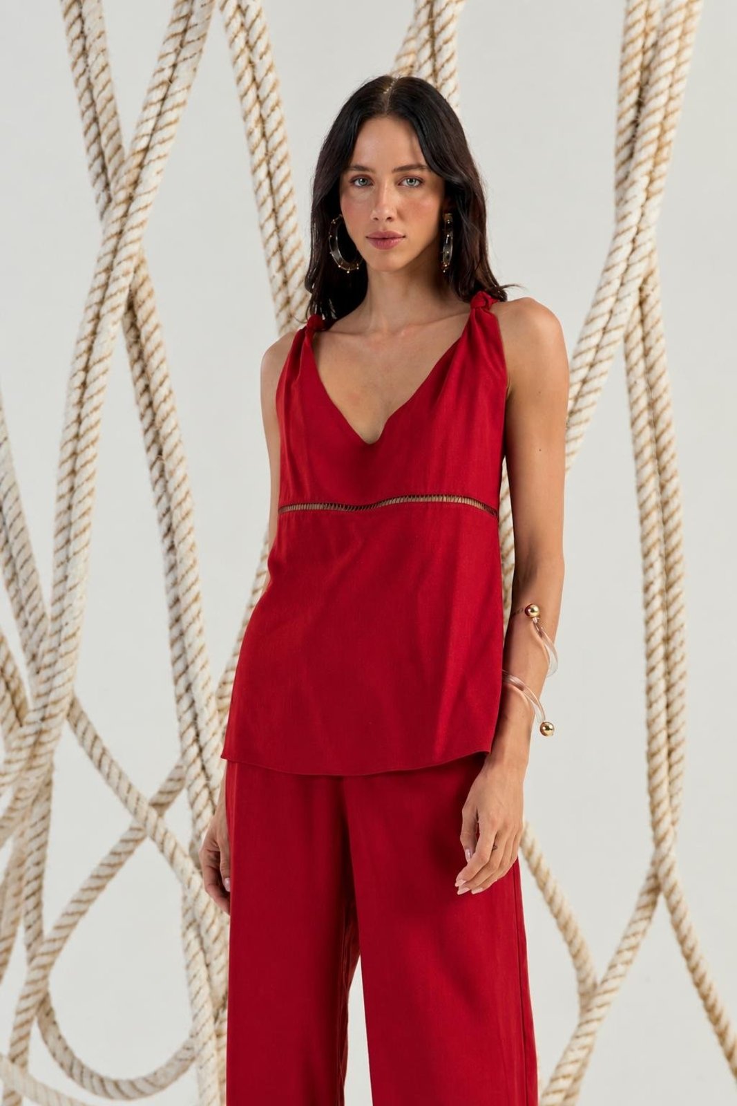 Regata Com Entremeio Carlota Costa Vermelho