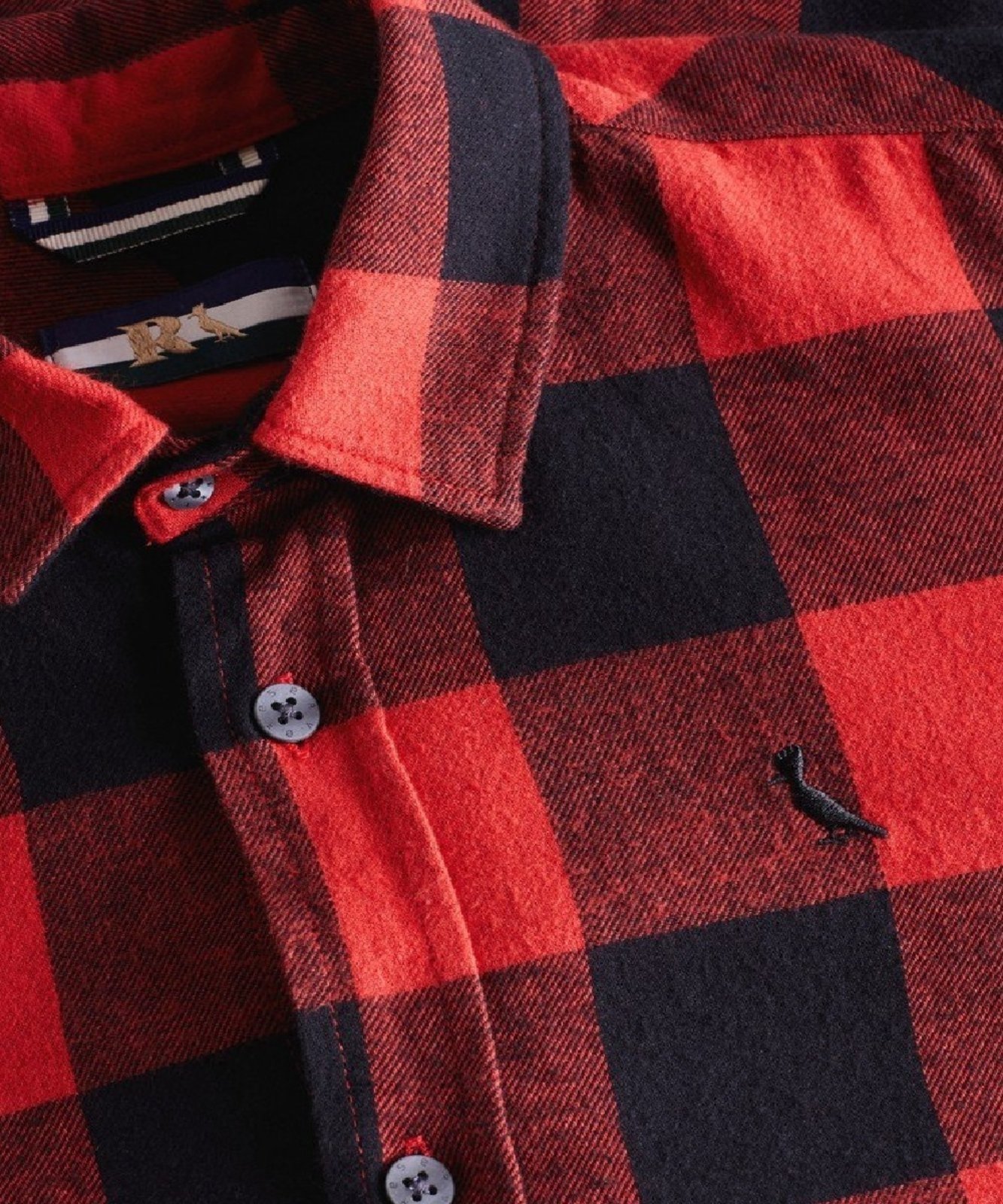 Vista 3 Infantil - Camisa Tp Flanela Xadrez Buck Reserva Mini vermelho Reserva Mini vermelho