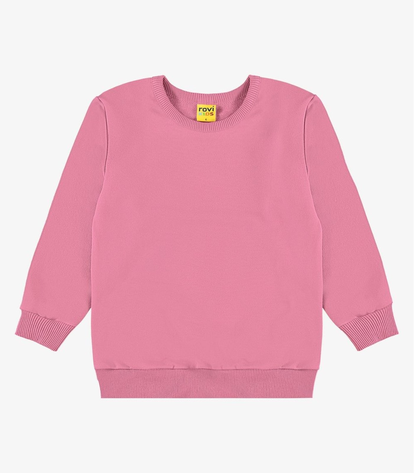 Infantil - Blusão Moletom Básico Unissex Rovi Rosa