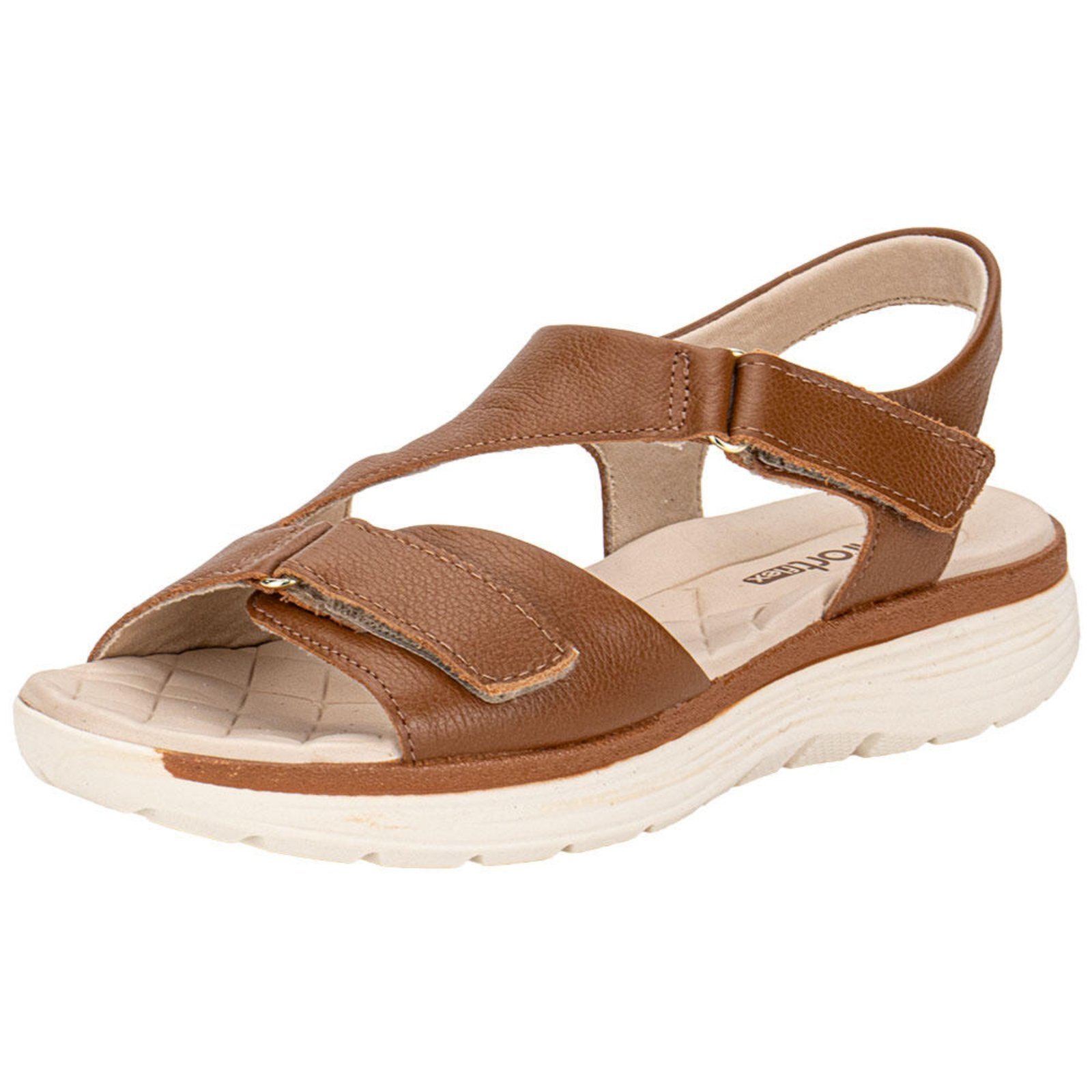 Sandália Feminina Flat Comfortflex 2543404 1453404 Caramelo