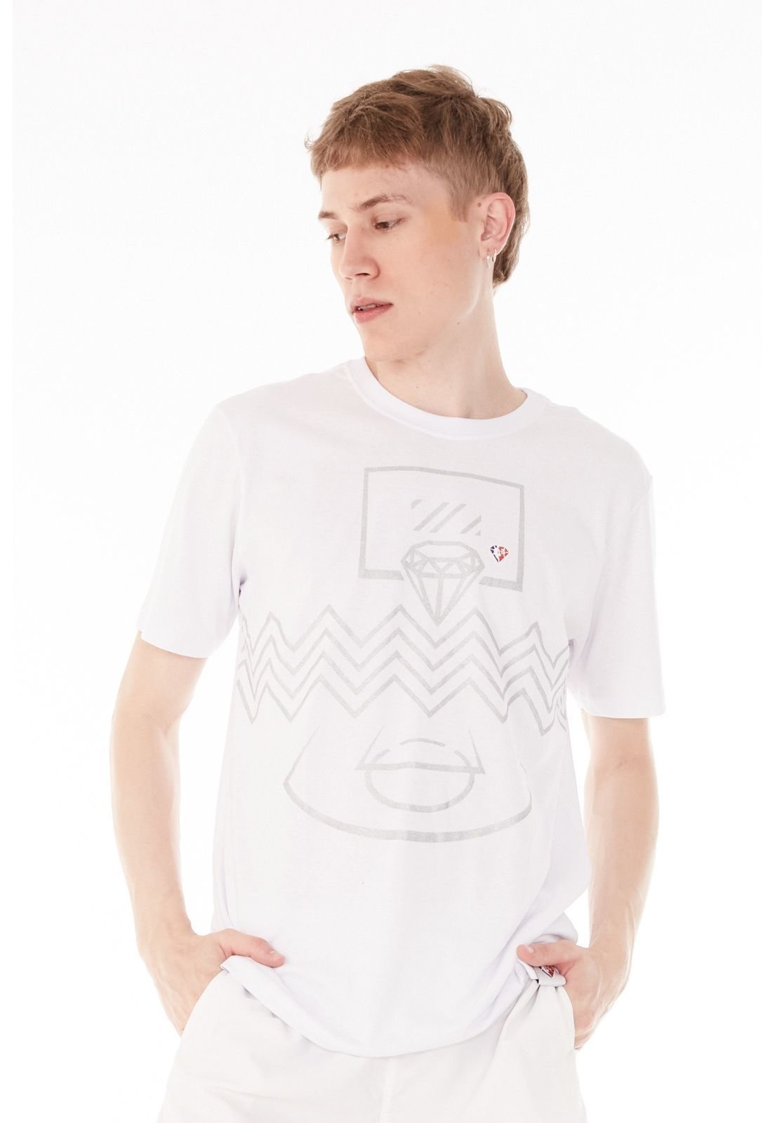 Camiseta NBA Especial Basketball Court Branca