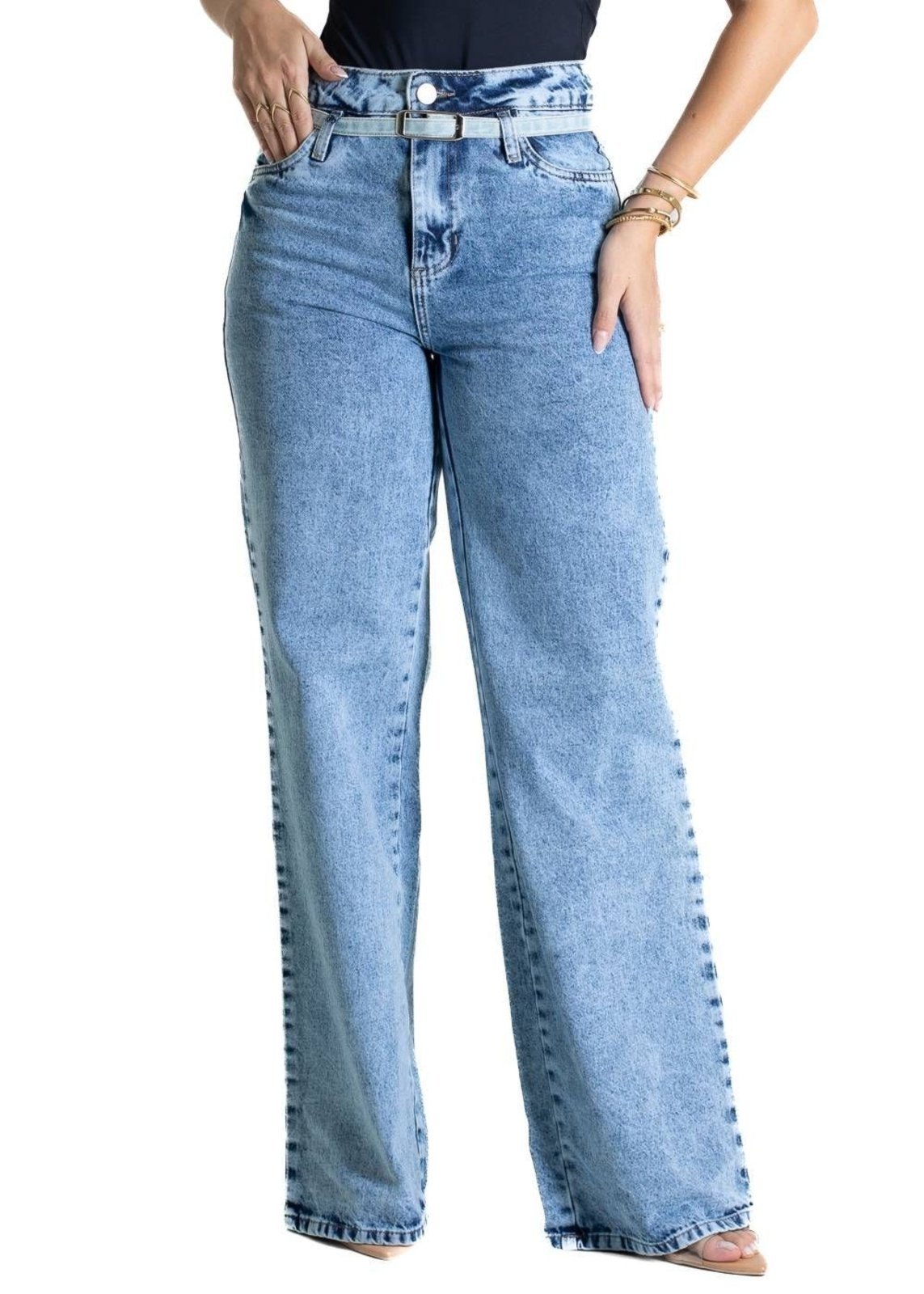 Calça Jeans Sawary Wide Leg – 281147 – Azul – Sawary