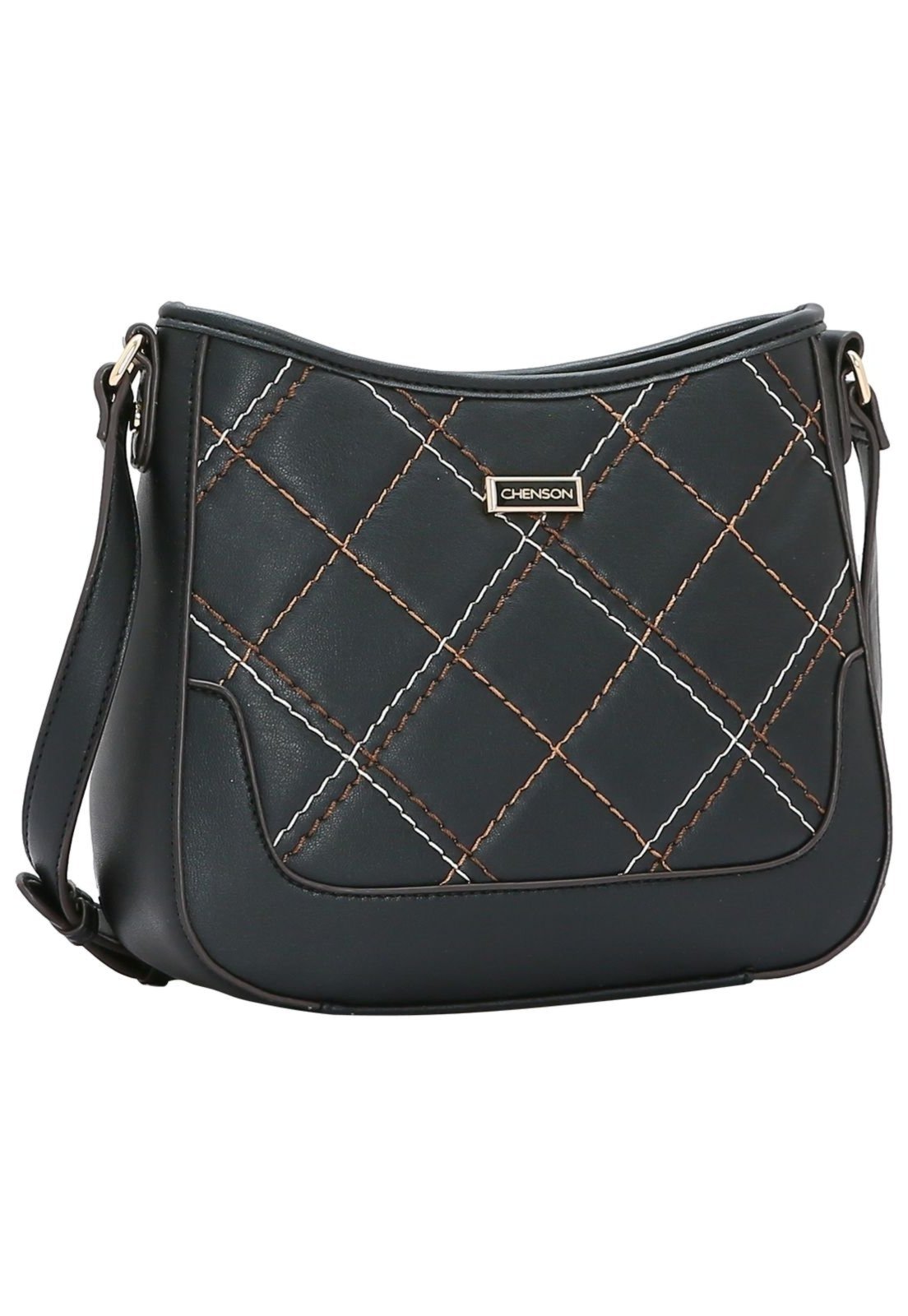 Bolsa Feminina Chenson Pesponto Delicado Preto