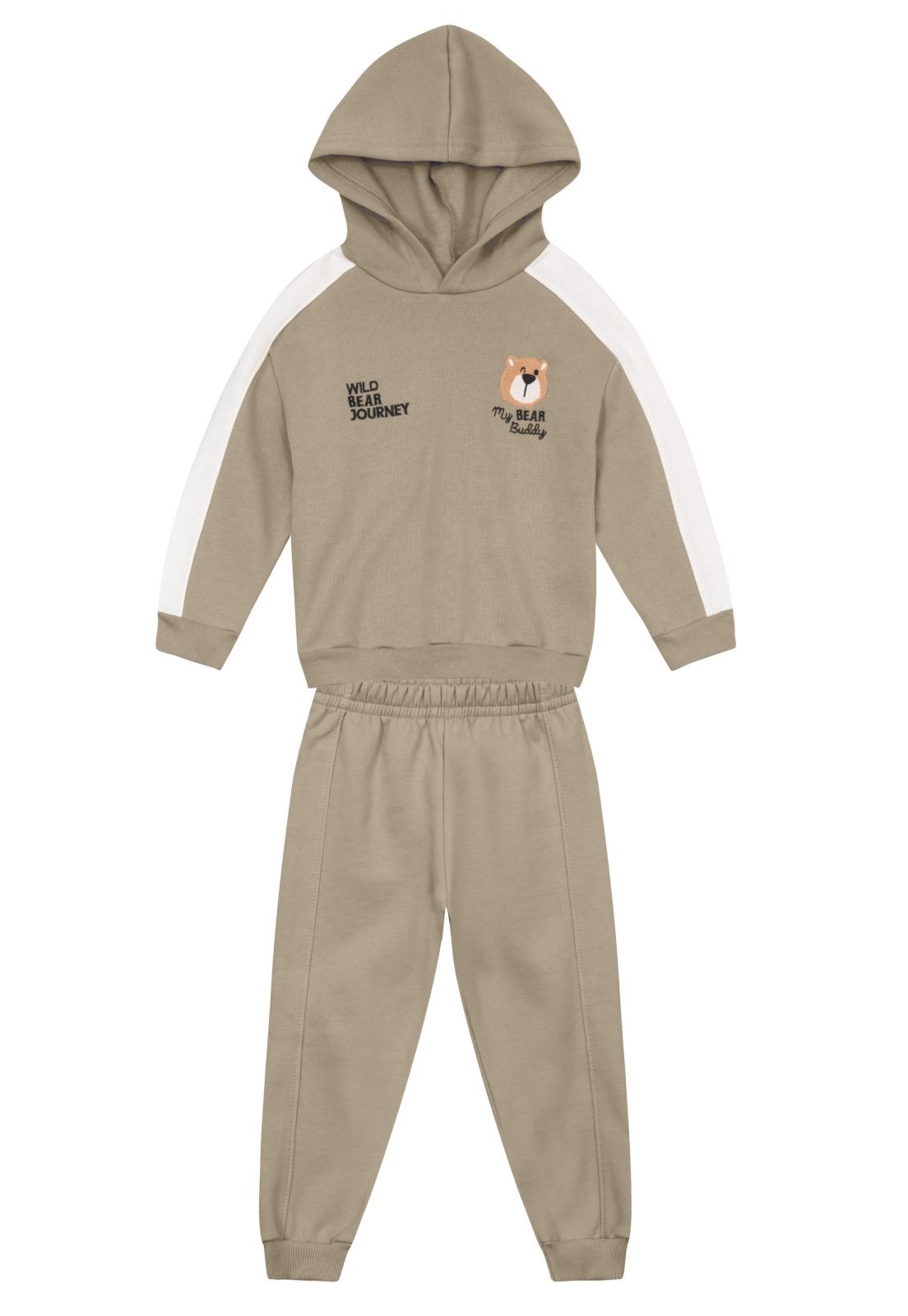 Infantil - Conjunto em moletom peluciado de ursinho Brandili