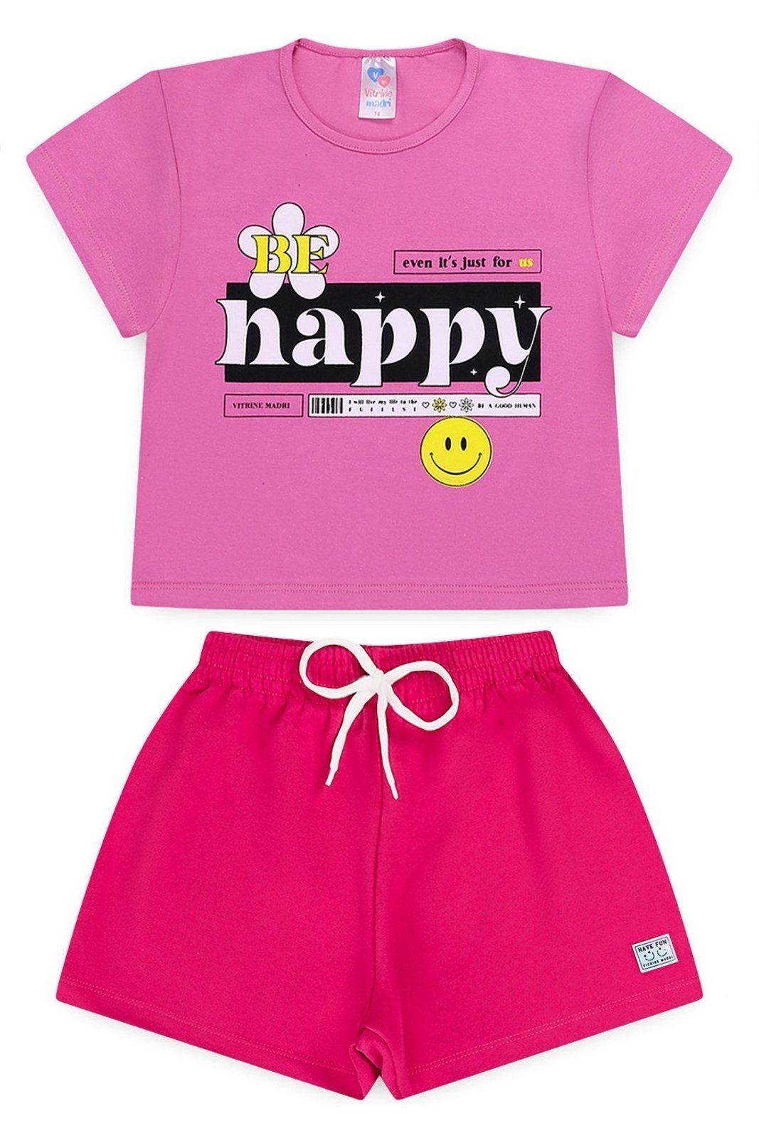 Infantil - Conjunto Juvenil Verão Feminino Happy