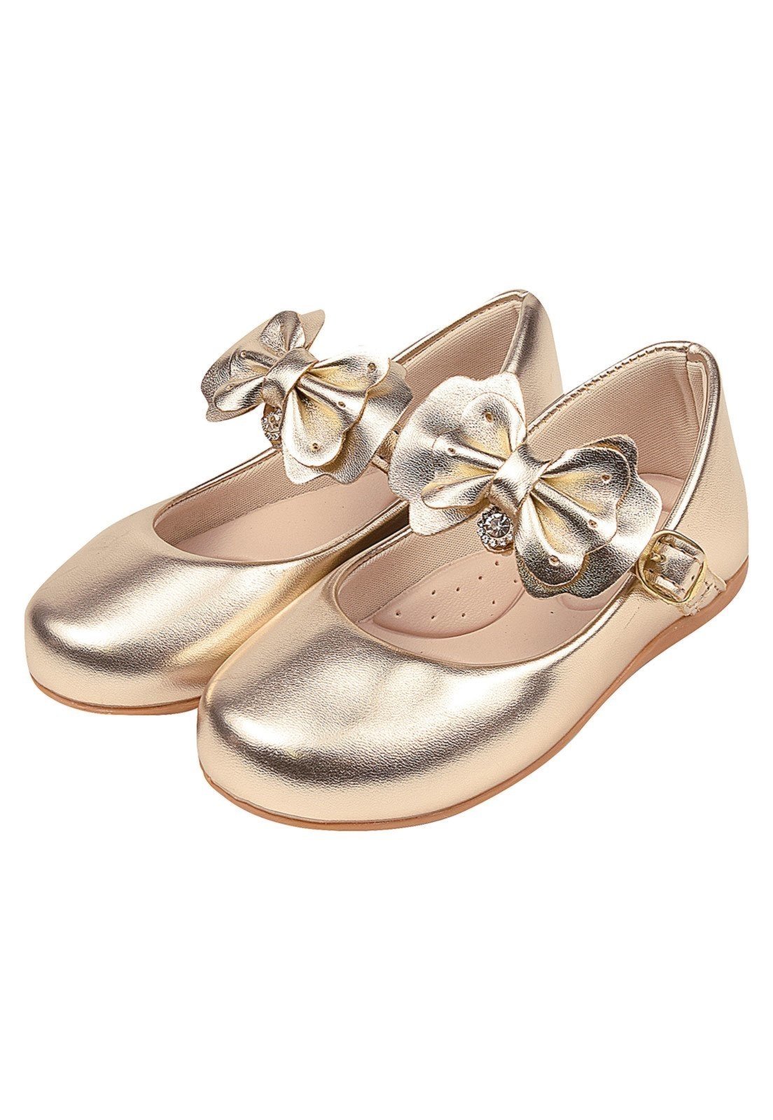 Infantil – Sapatilhas Menina 2 em 1 Moda Festa Barato 2014 Dourado