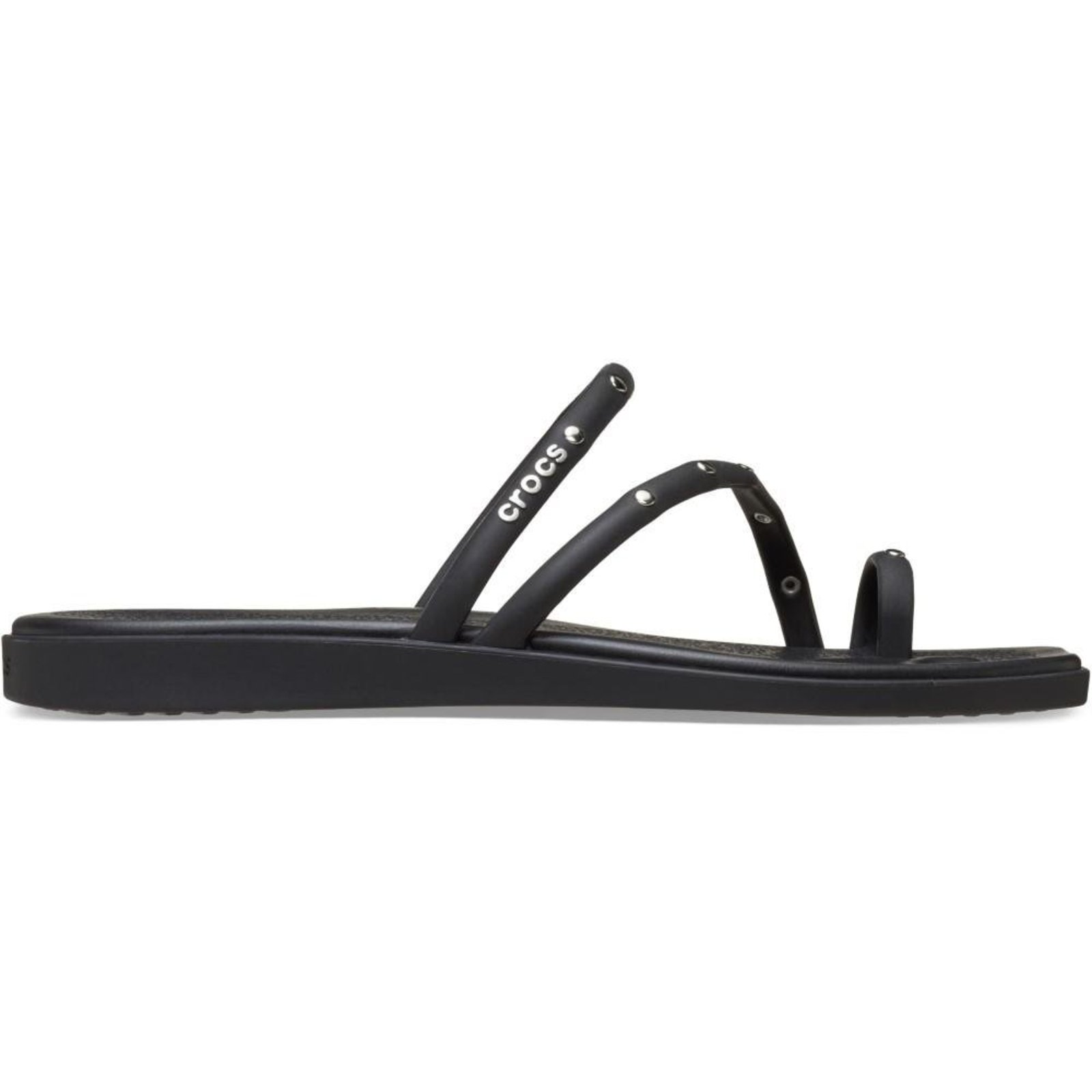 Sandália Crocs Miami Studded Toe Loope Sandal Black Preto