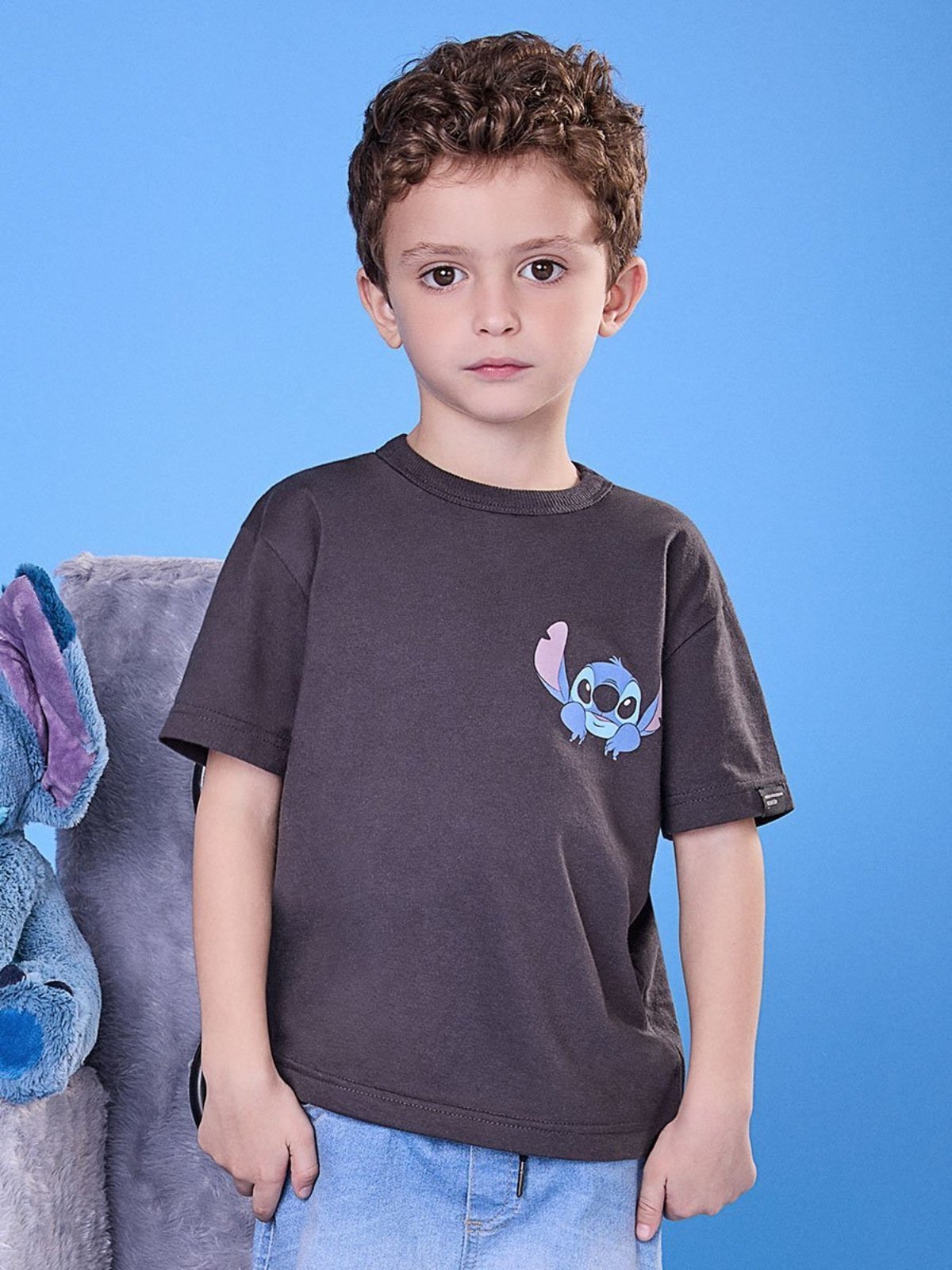 Camiseta Preta do Stitch