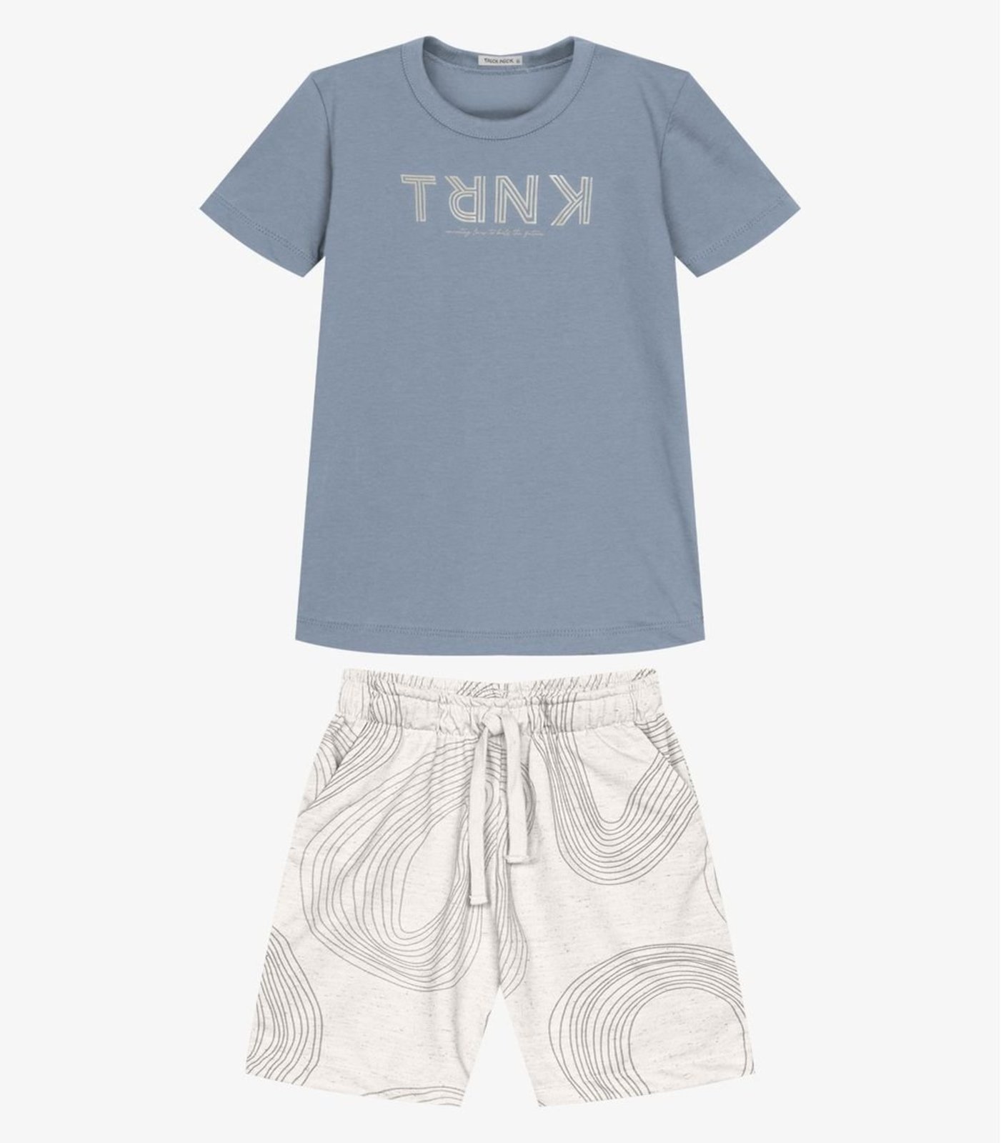 Infantil - Conjunto Camiseta Com Bermuda Trick Azul