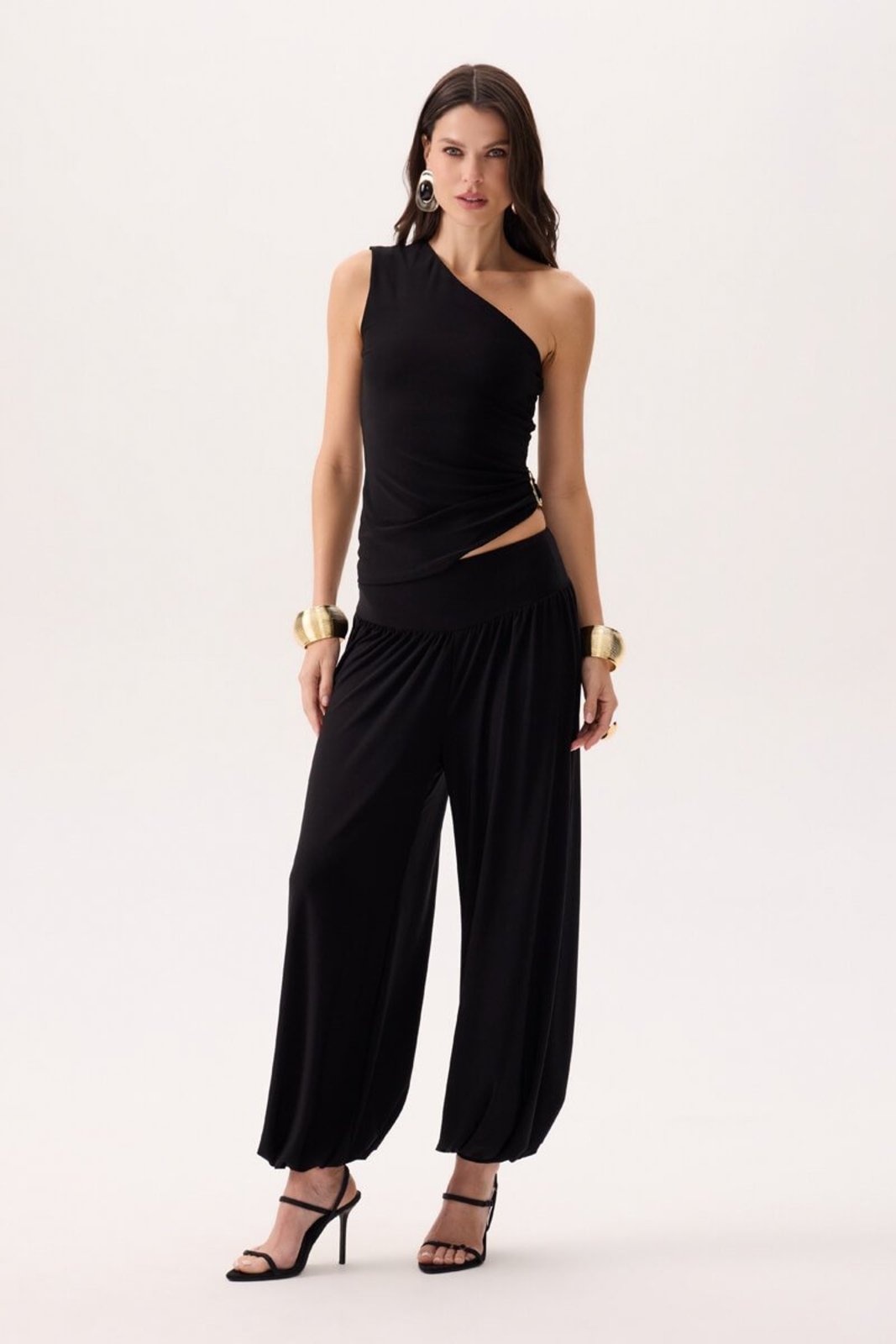 Calça Solta Feminina FLor de Lis