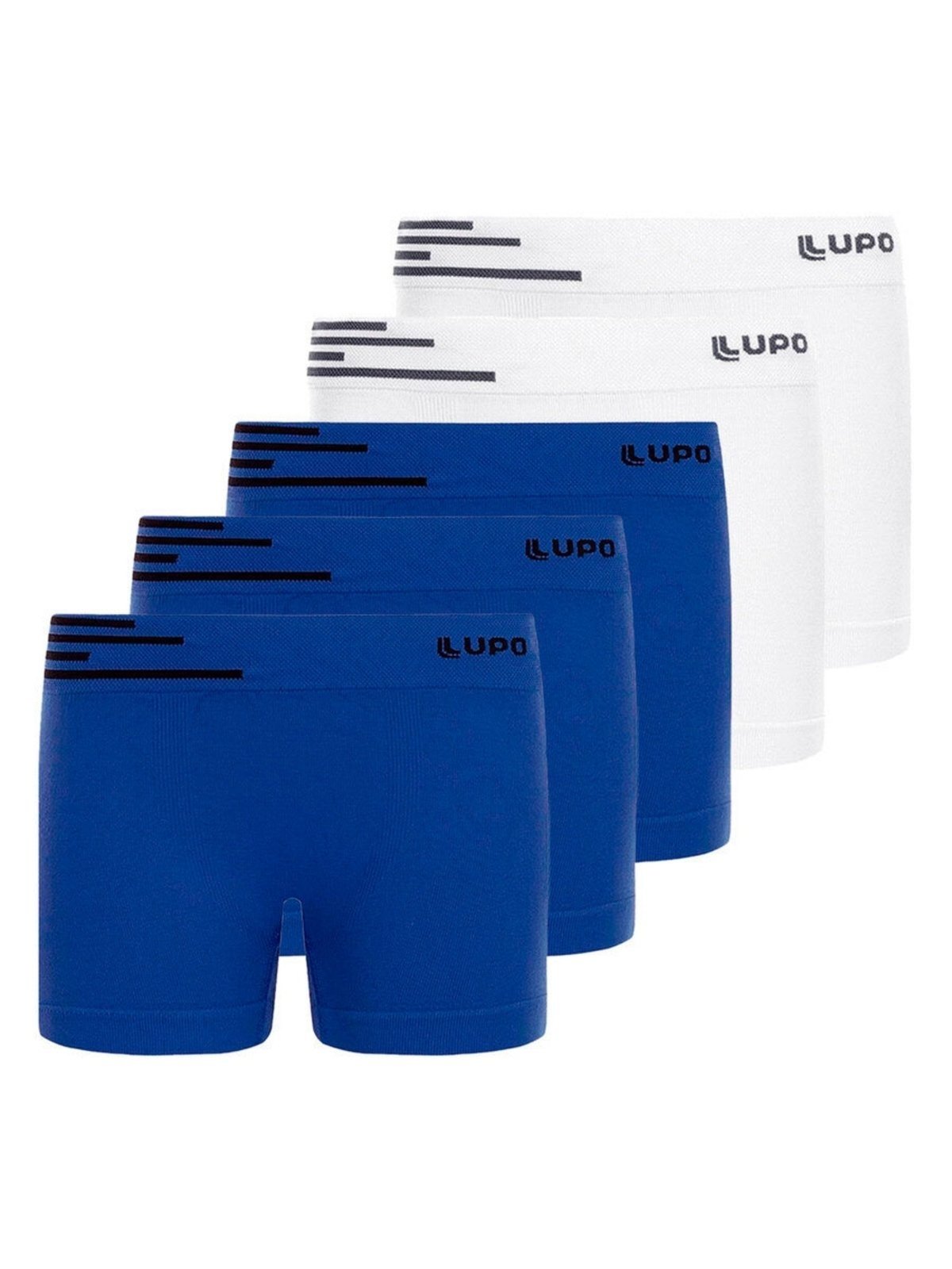 Kit com 5 Cuecas Boxer Lupinho 132-002 Branco