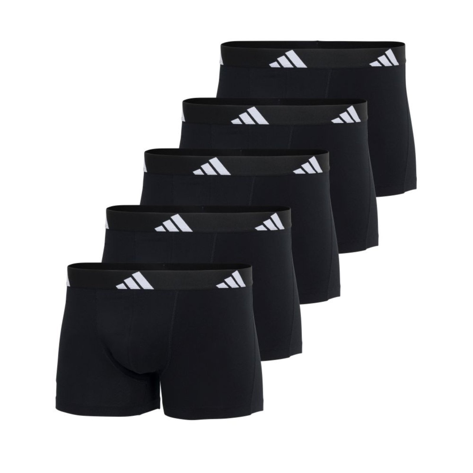 Kit com 5 Cuecas Boxer adidas Underwear Preto