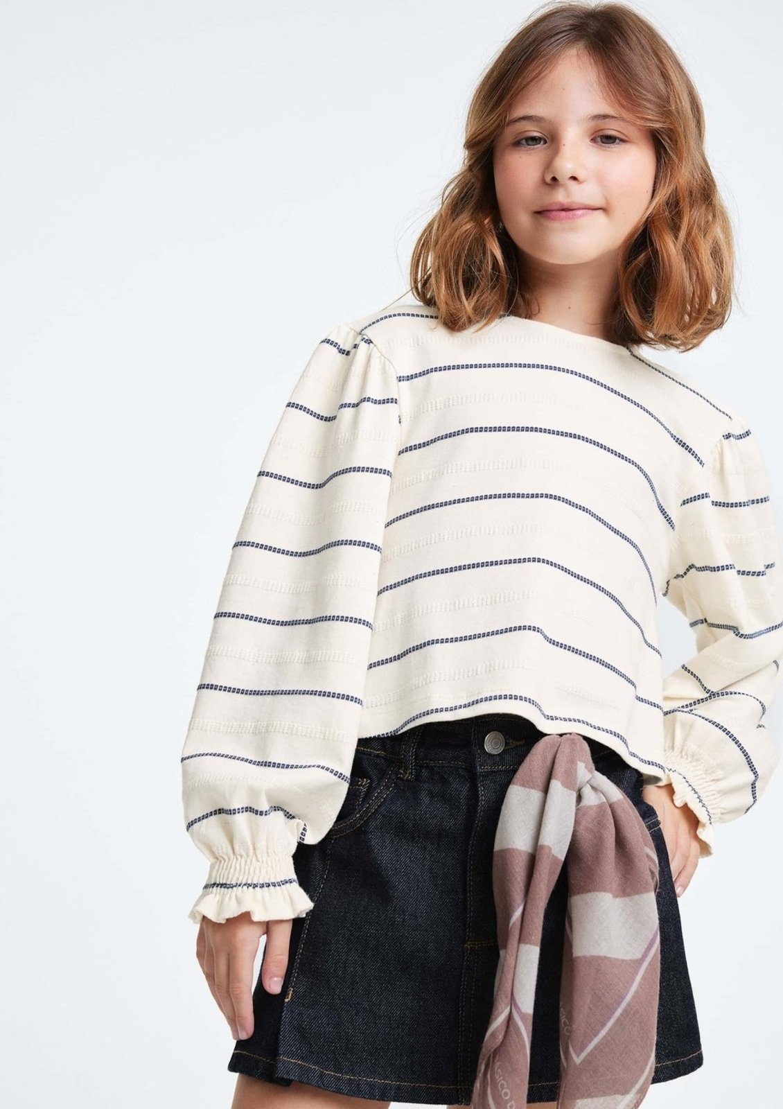 Infantil - Blusa Bata Menina Manga Longa Listrada Hering