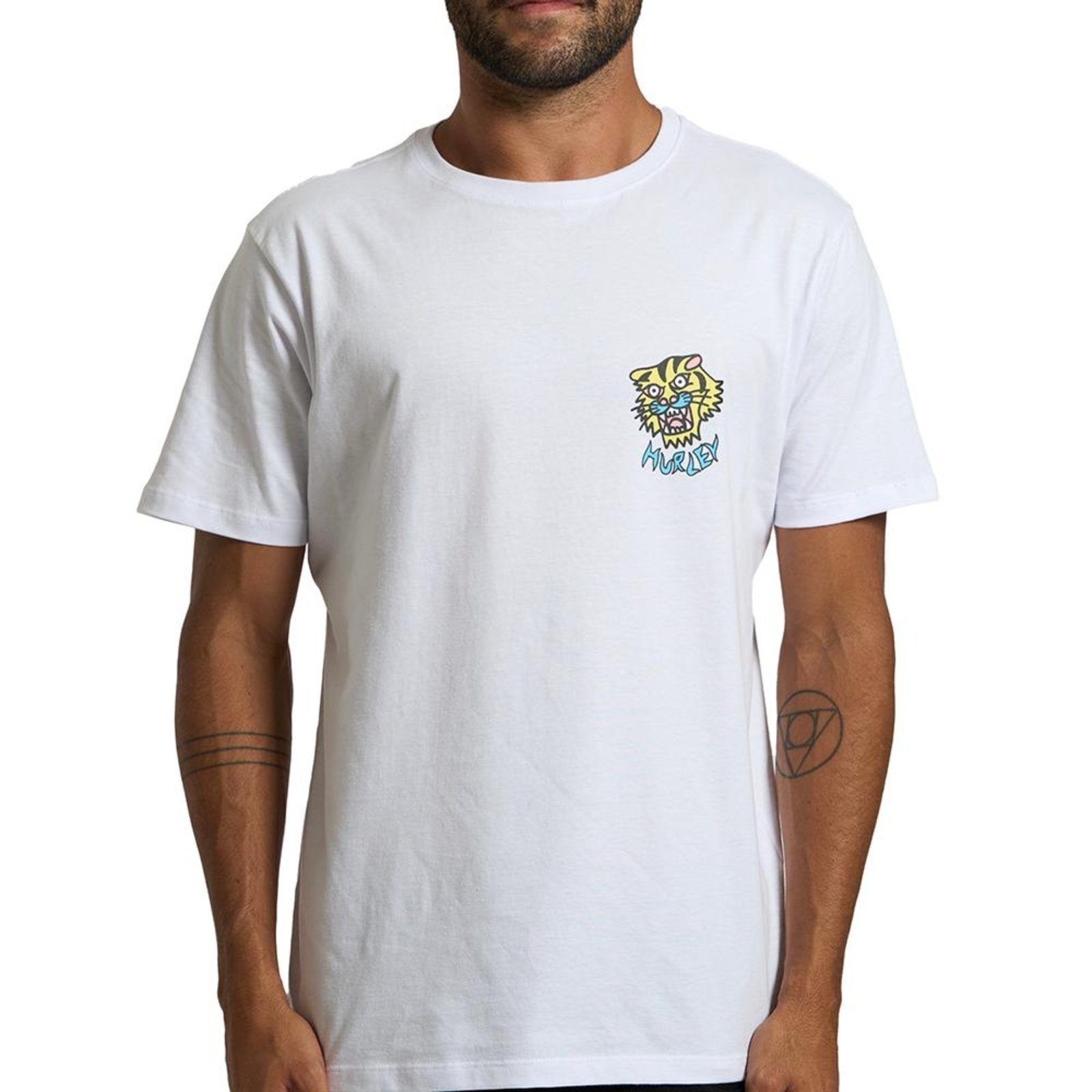 Camiseta Hurley Etam Tiger SM26 Masculina Branco