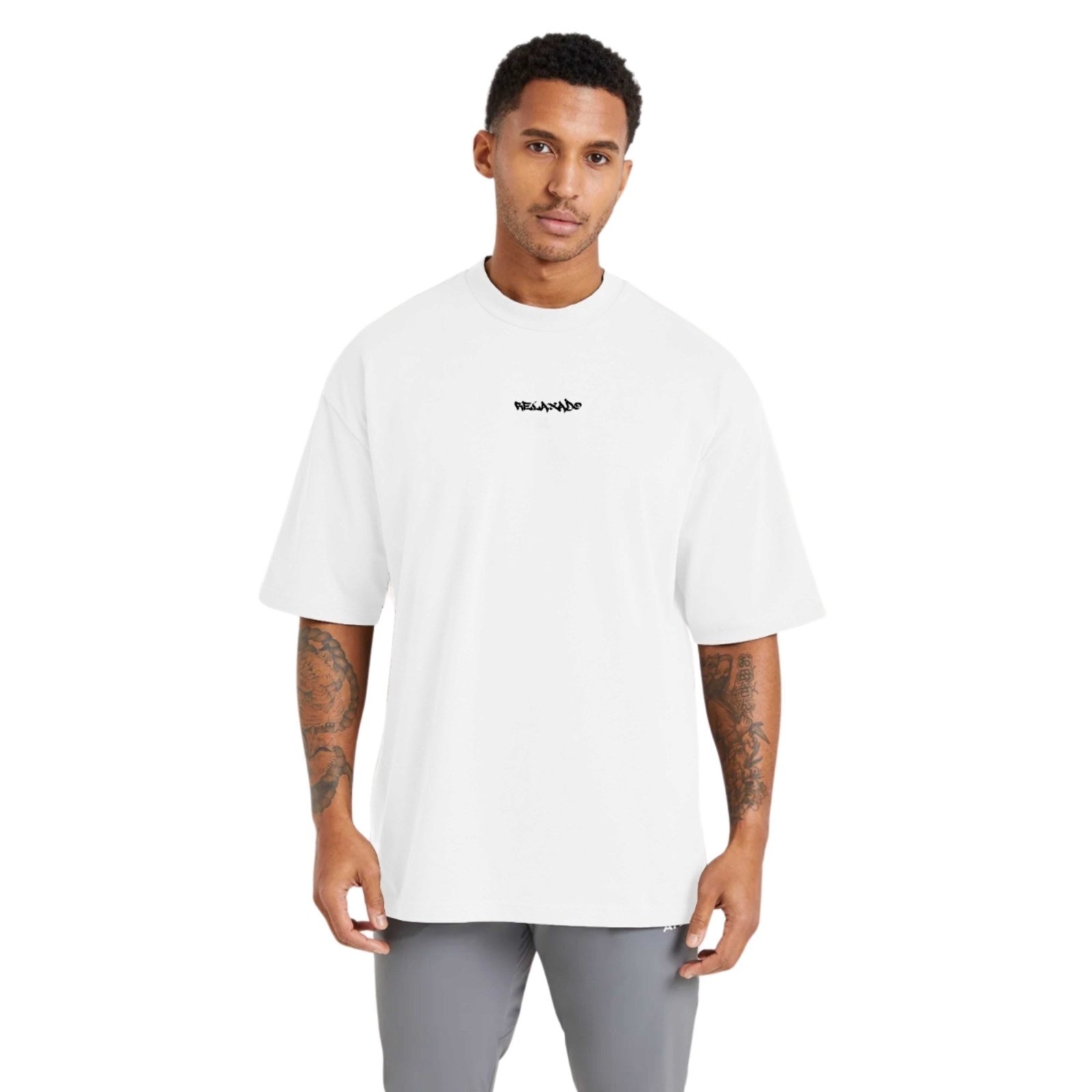 Camiseta Oversized Streetwear de Algodão Masculina Ideal para Academia e Esportes Wanted