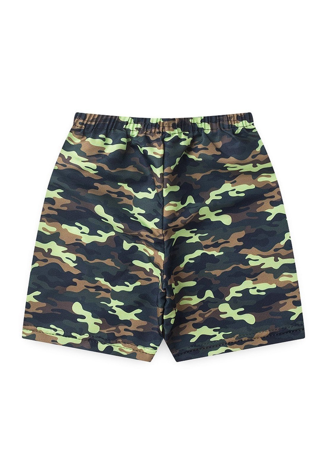 Vista 3 Infantil - Bermuda Tactel Camuflado Preto VIDA COSTEIRA verde VIDA COSTEIRA verde
