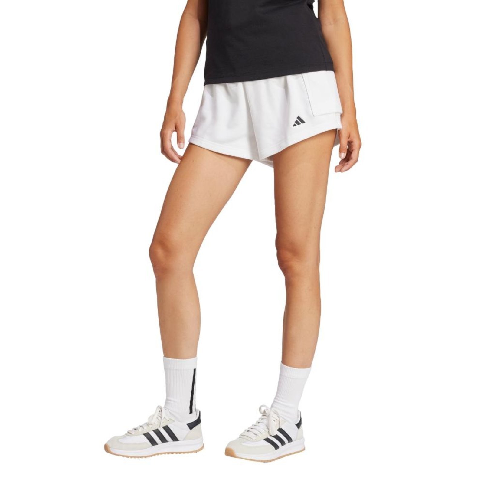 Shorts Essentials Cargo de moletinho com logotipo pequeno adidas Sportswear Branco