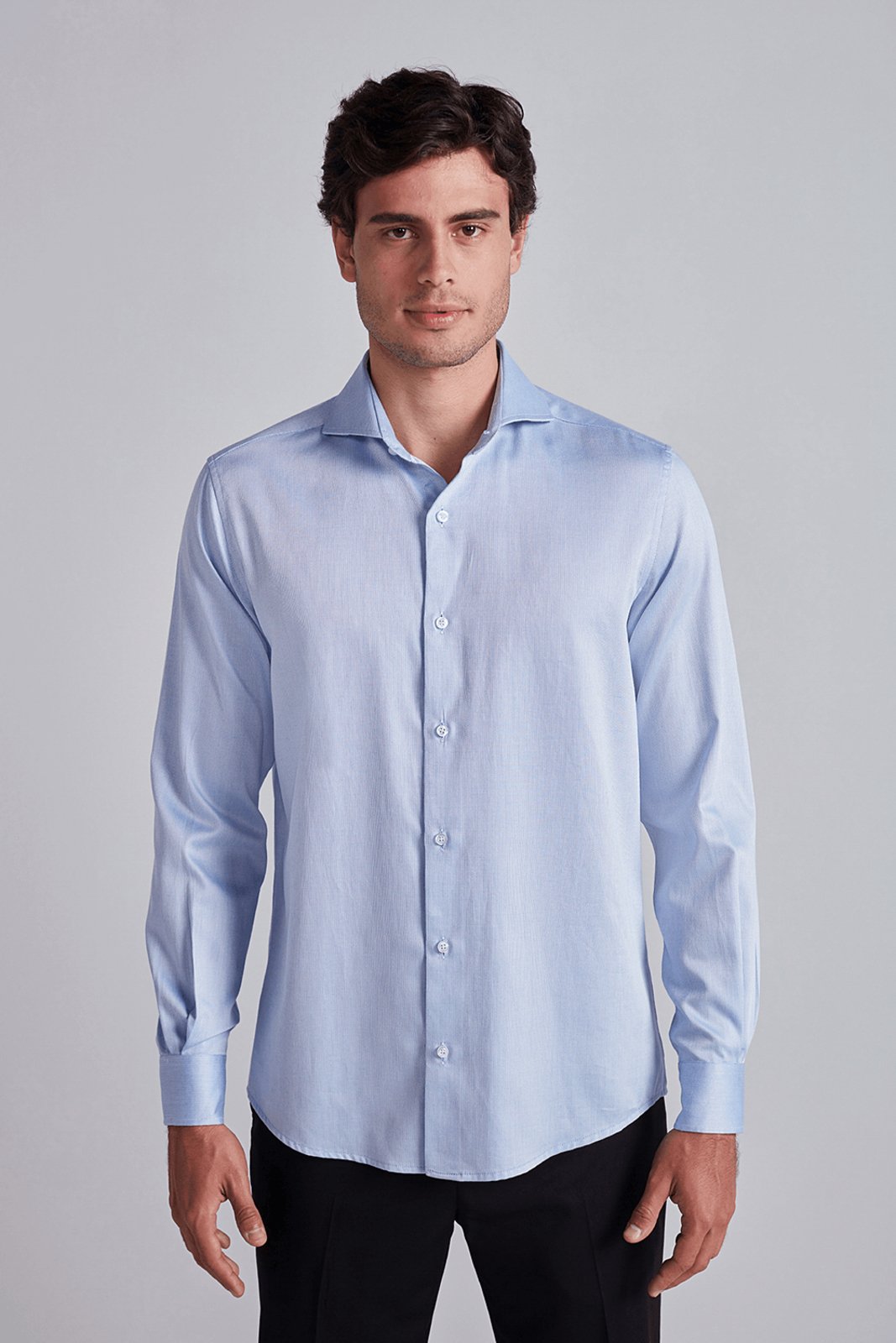 HIGHSTIL Camisa Social Lisa Slim Fit - Azul