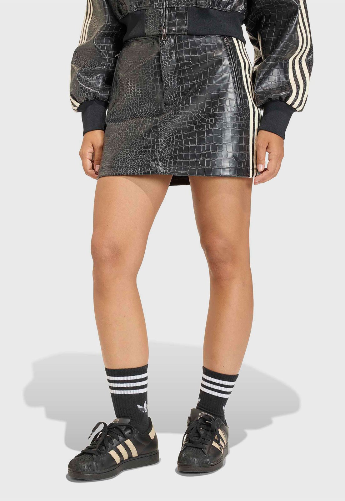 Saia adidas Originals Textura Croco Preta
