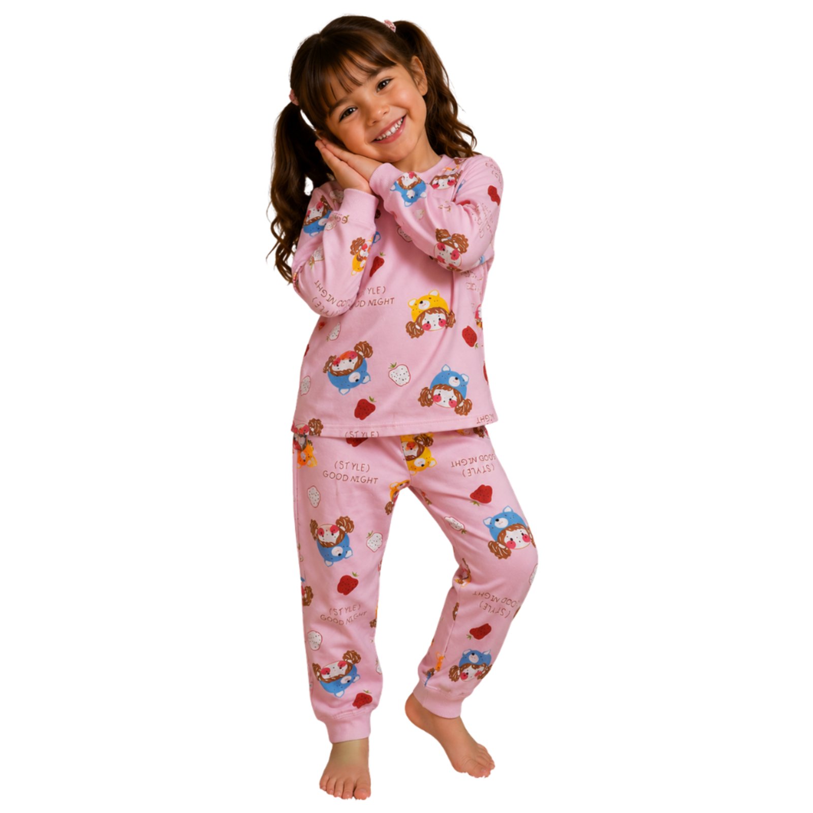 Conjunto Pijama Longo Fleece Peluciado Longo Frio Inverno Menina