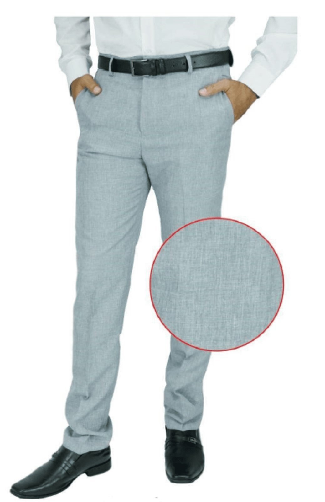 Calça Social Alfaiataria Amil Semi Slim Mesclado Luxuoso Lançamento Cinza
