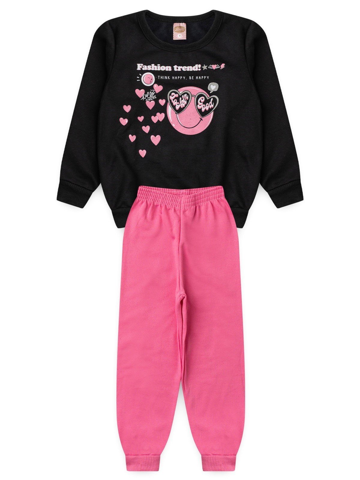 Infantil - Conjunto Platinum Tendência Da Moda Preto