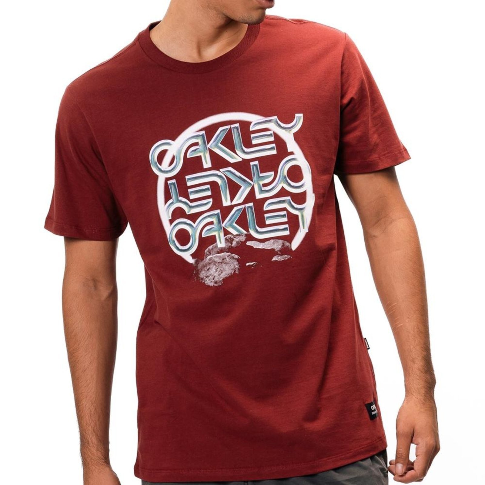 Camiseta Oakley Organic B1B Chromed WT25 Masculina Red Night