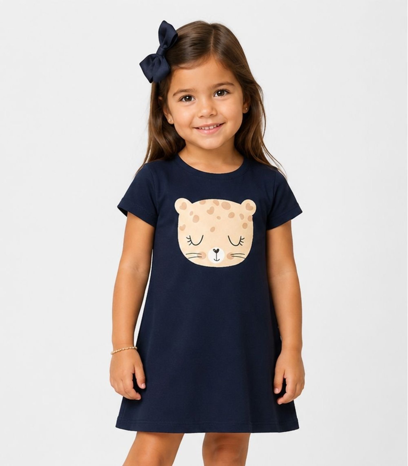 Infantil - Vestido com Estampa select Azul