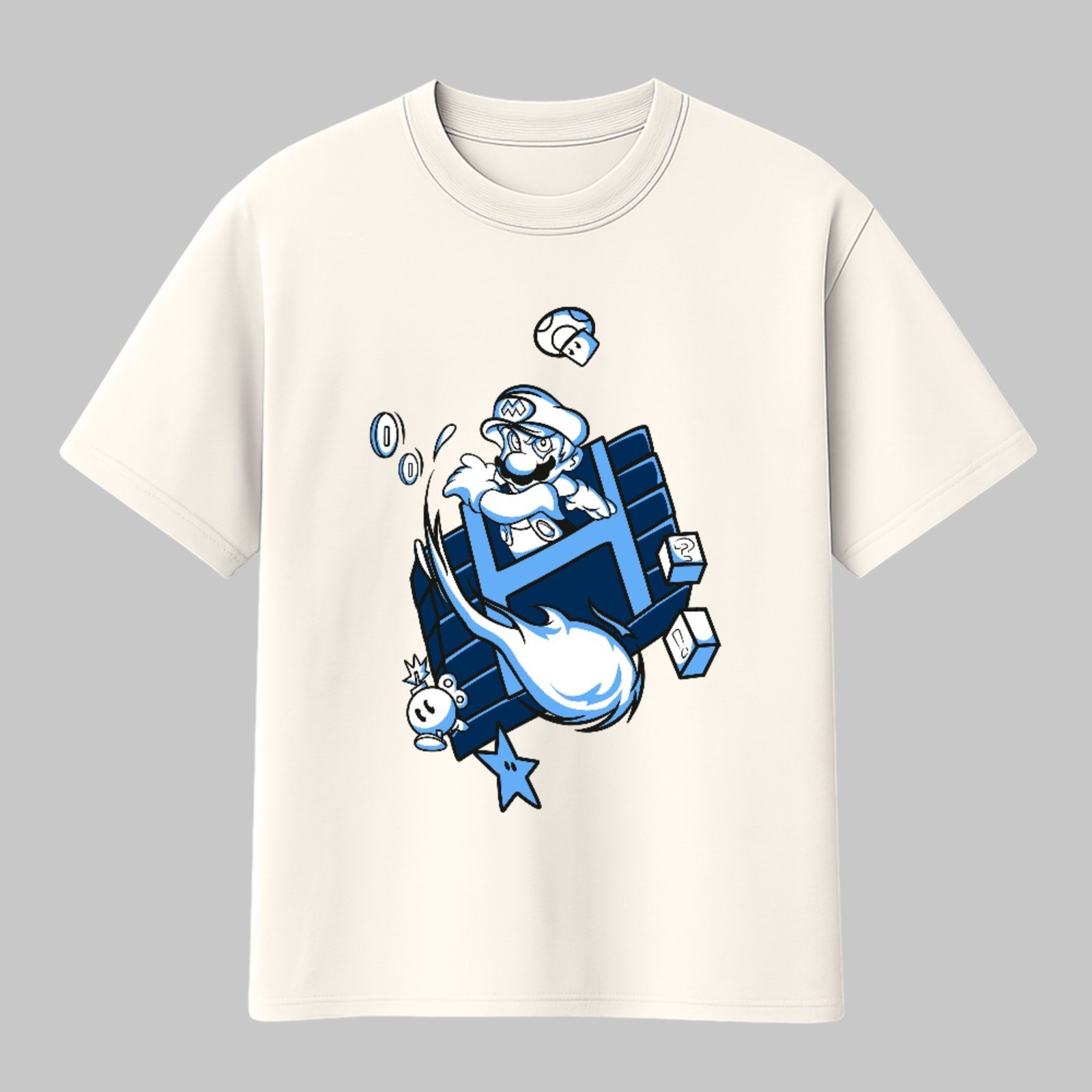 Camiseta Básica Aventura Gamer Clássica Super Mario Bros Nintendo Unissex Preto