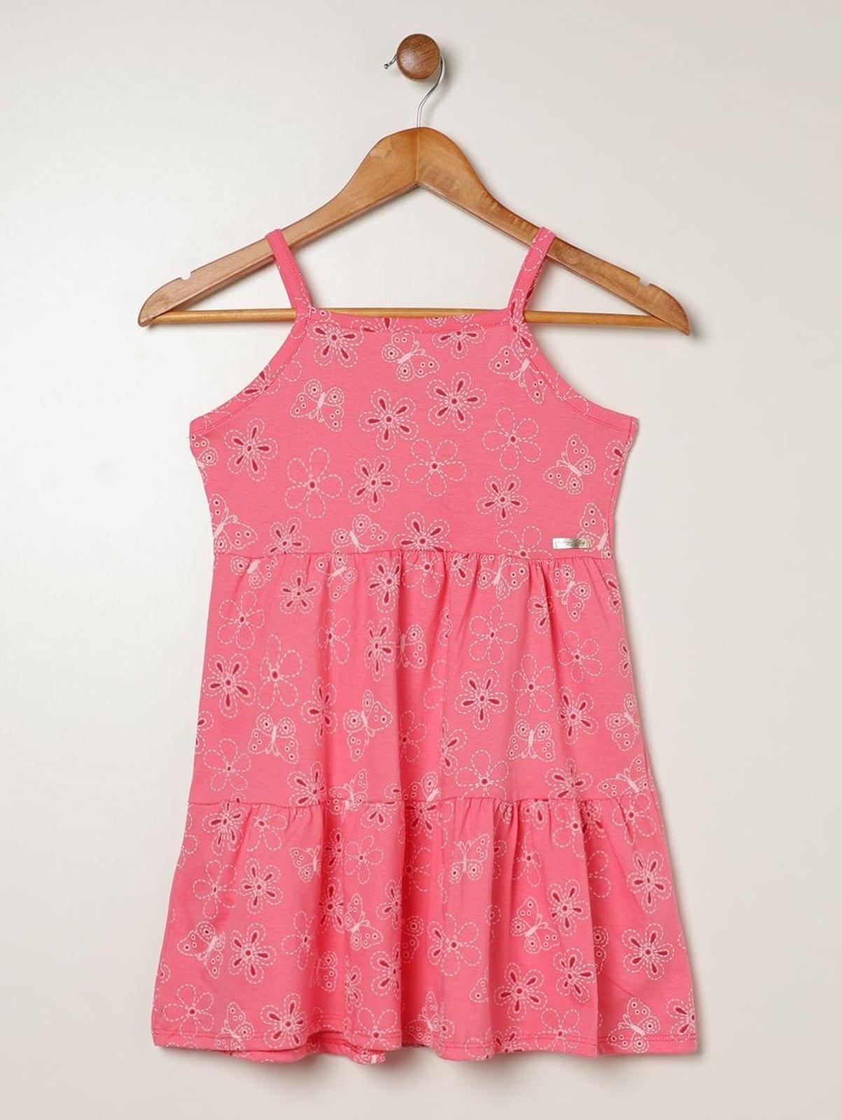 Vestido Meia Malha Juvenil Para Menina - ROSA