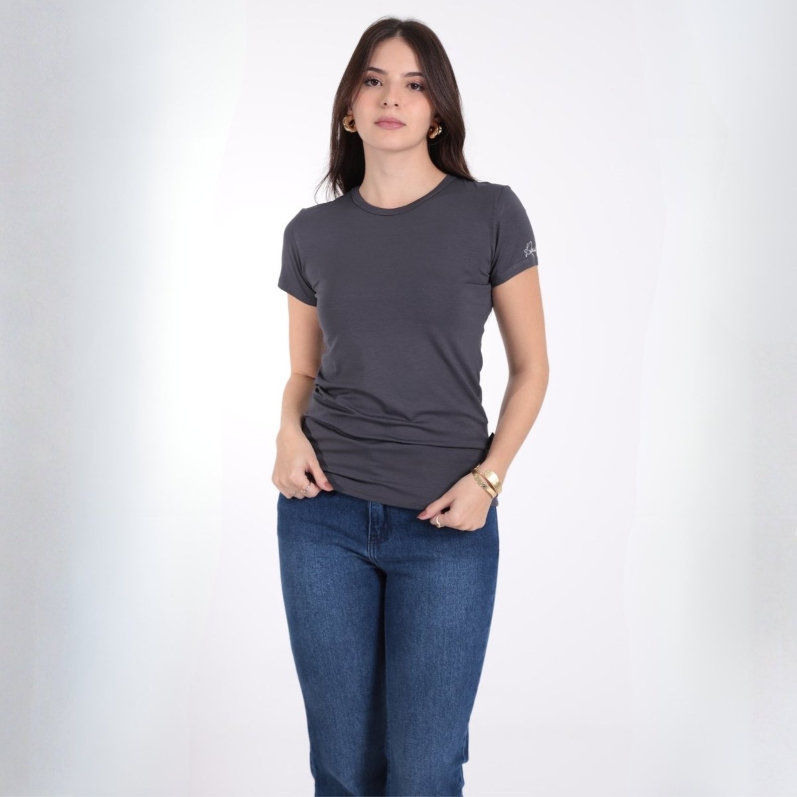 Blusa Baby Look Basica Feminina Revanche Fiji