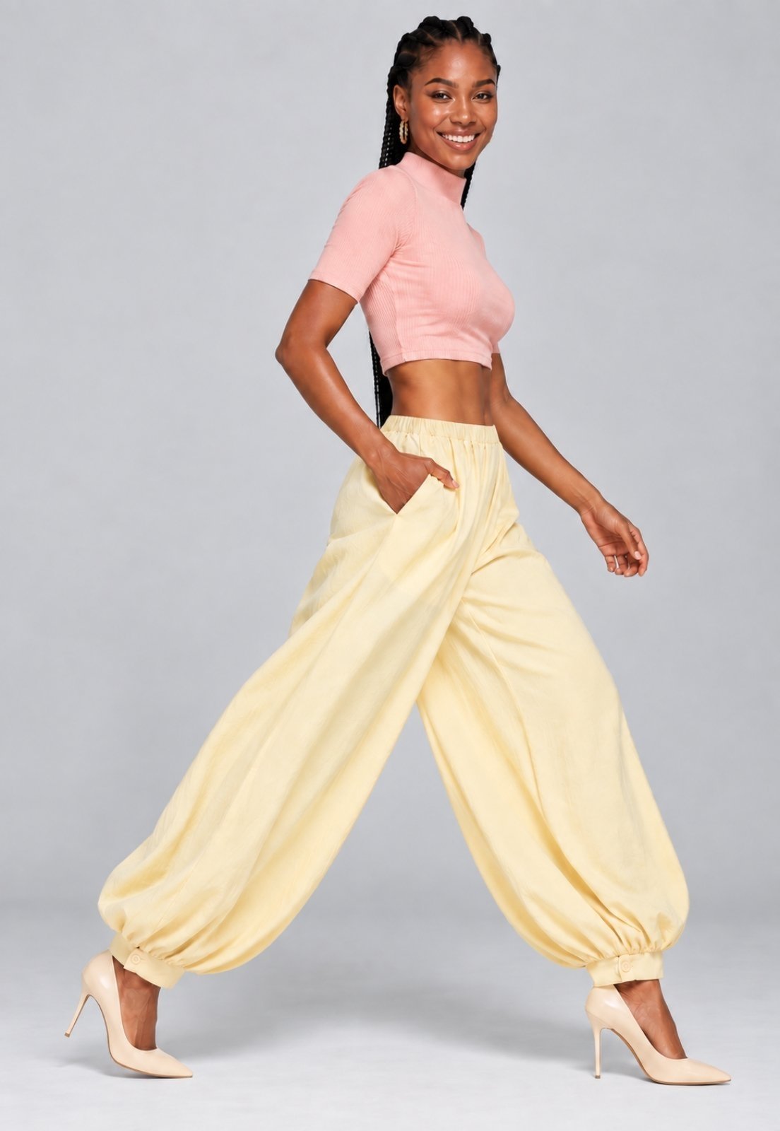 Calça Ballon Cós Elástico Salvatore Amarelo