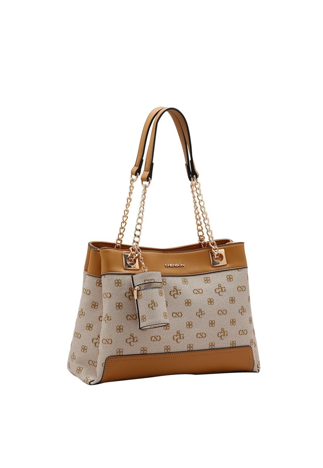 Bolsa Feminina Chenson Monograma Atemporal 3485412 Bege