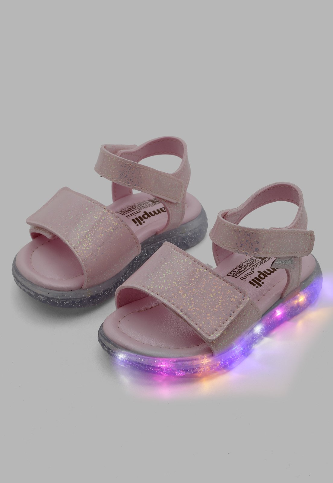 Infantil - Sandália Pampili Led Glitter Rosa