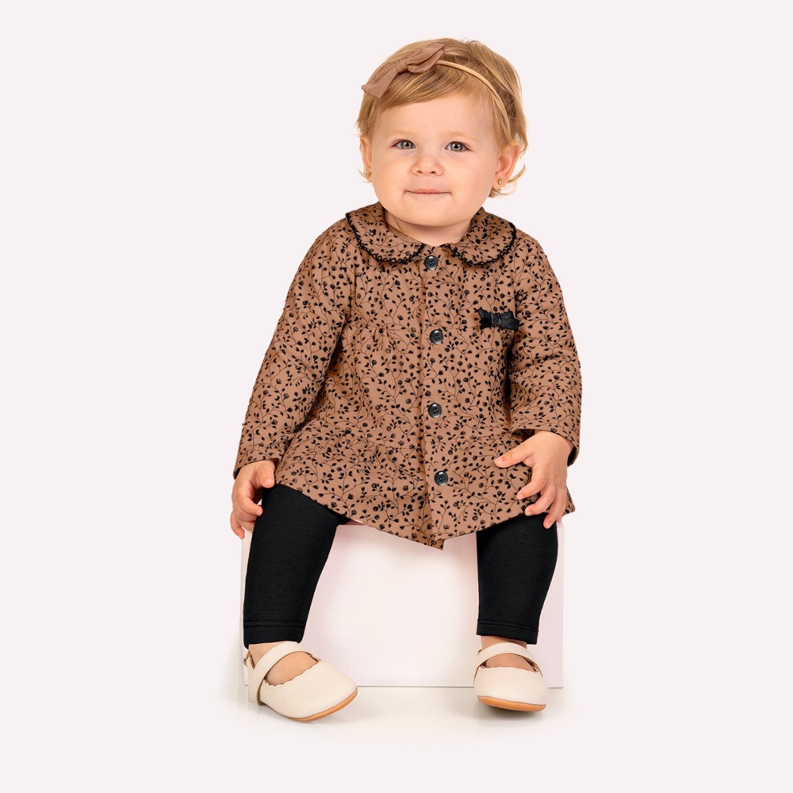 Infantil - Conjunto Menina Flores Milon
