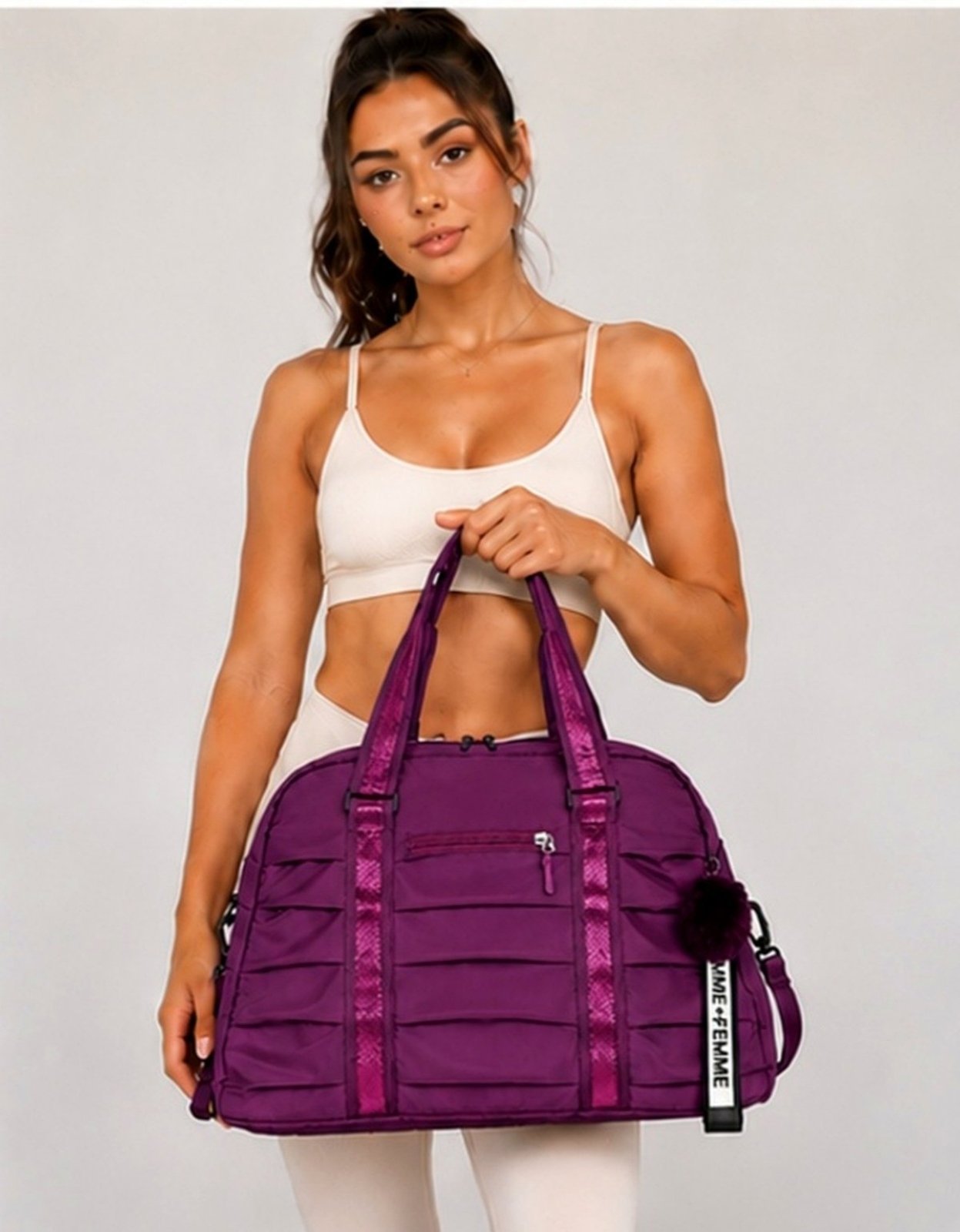 Bolsa Feminina Grande de Ombro com Alça Transversal Viagem Treino Dia a Dia Fitness