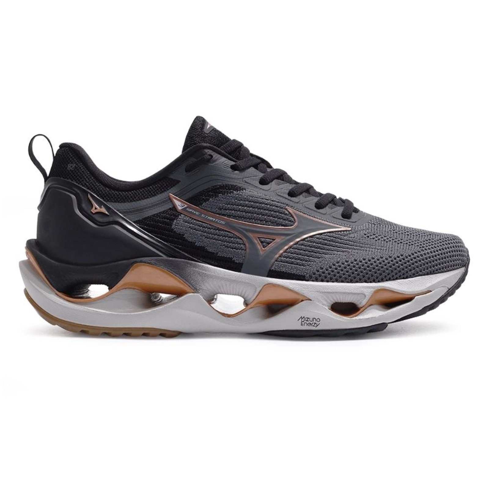 Tênis Mizuno Wave Stratos 3 Unissex Preto